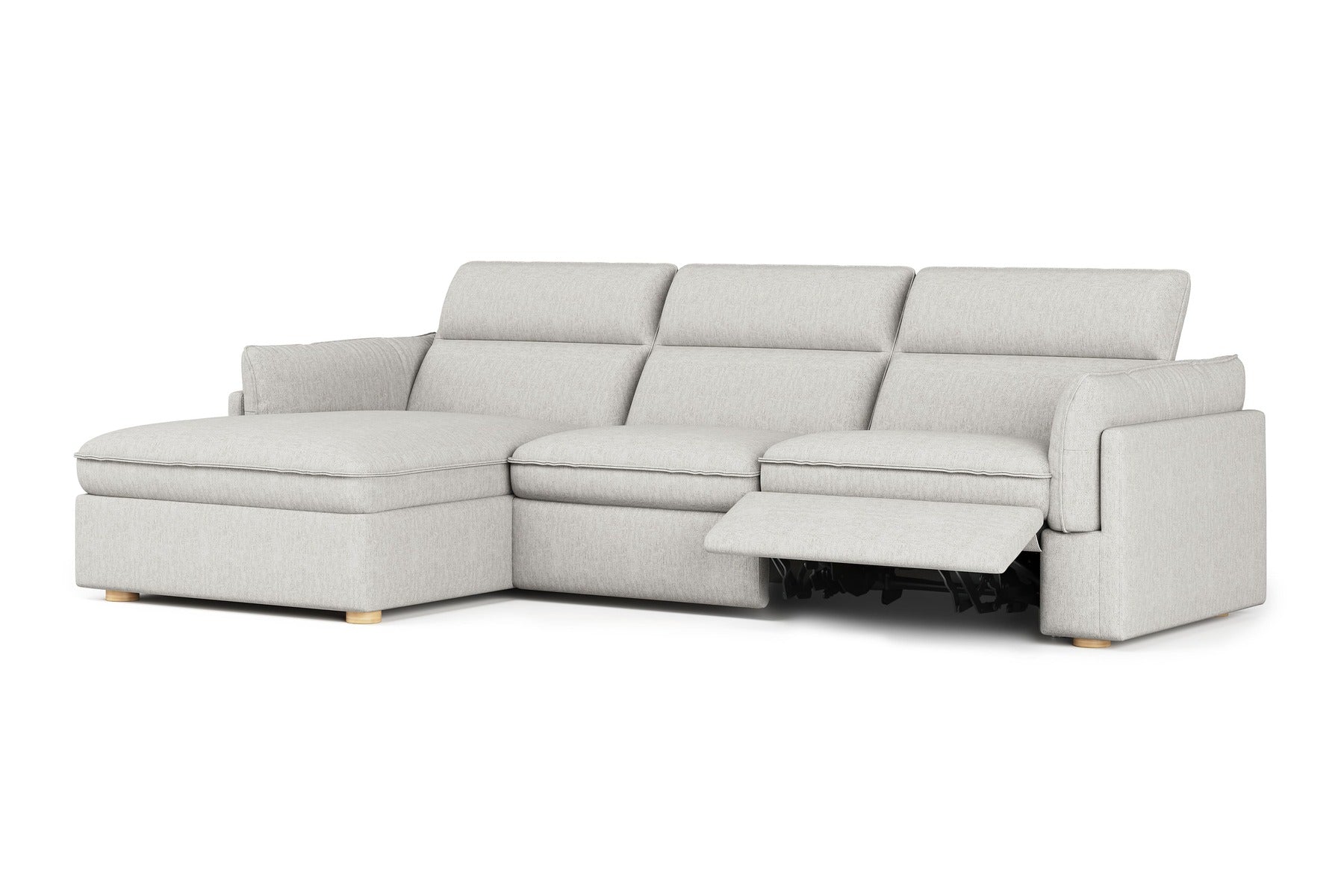 Bocelli 116" Cloud Fabric Reclining Sectional Sofa