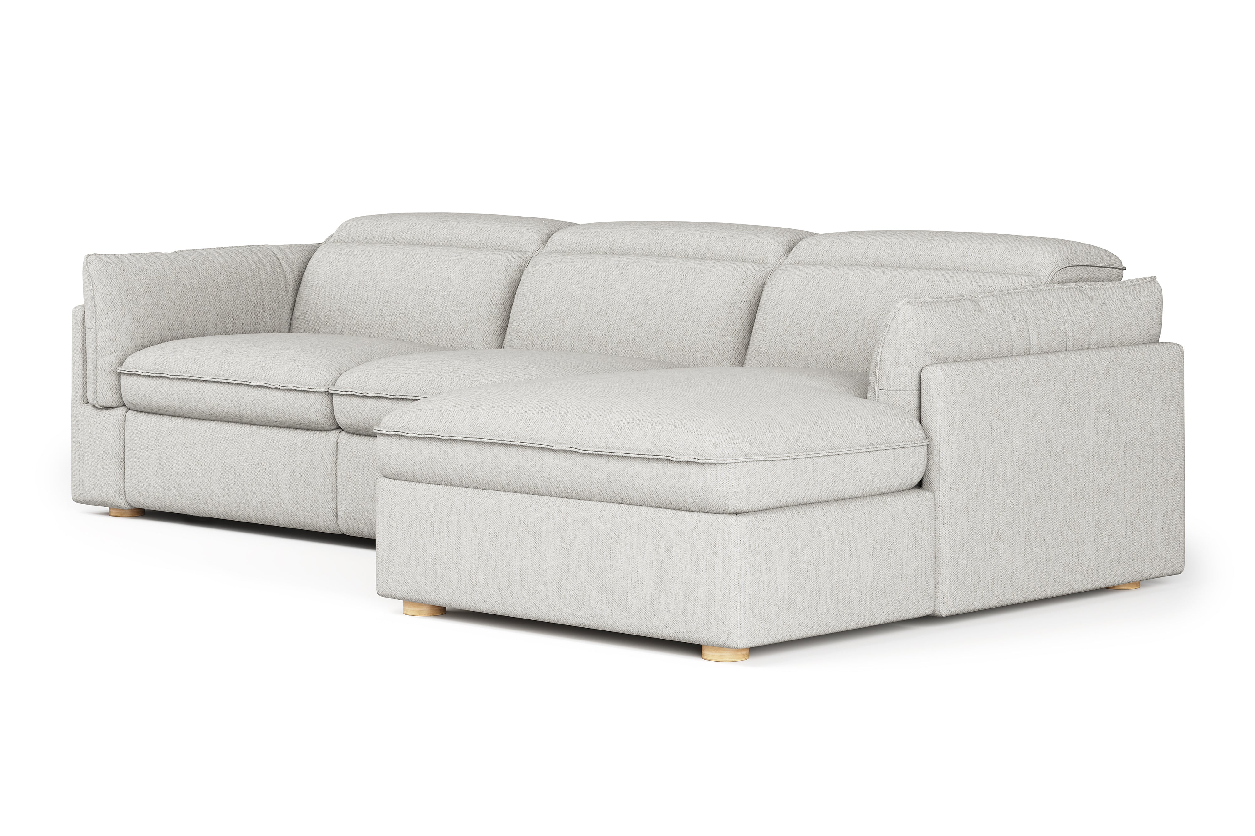 Bocelli Cloud Fabric Recliner Sectional Sofa