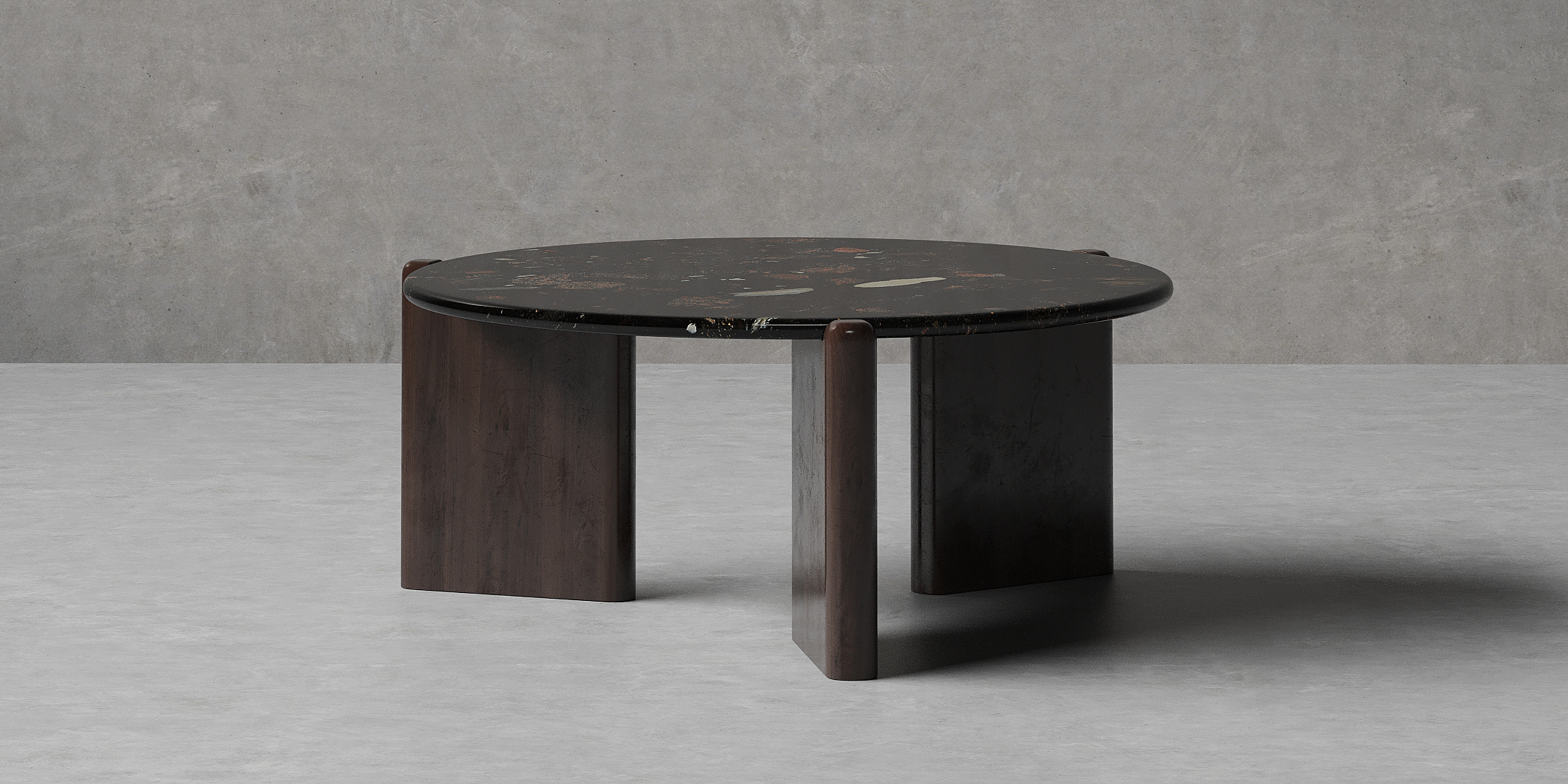 Greco Nero Marquina Marble Coffee Table