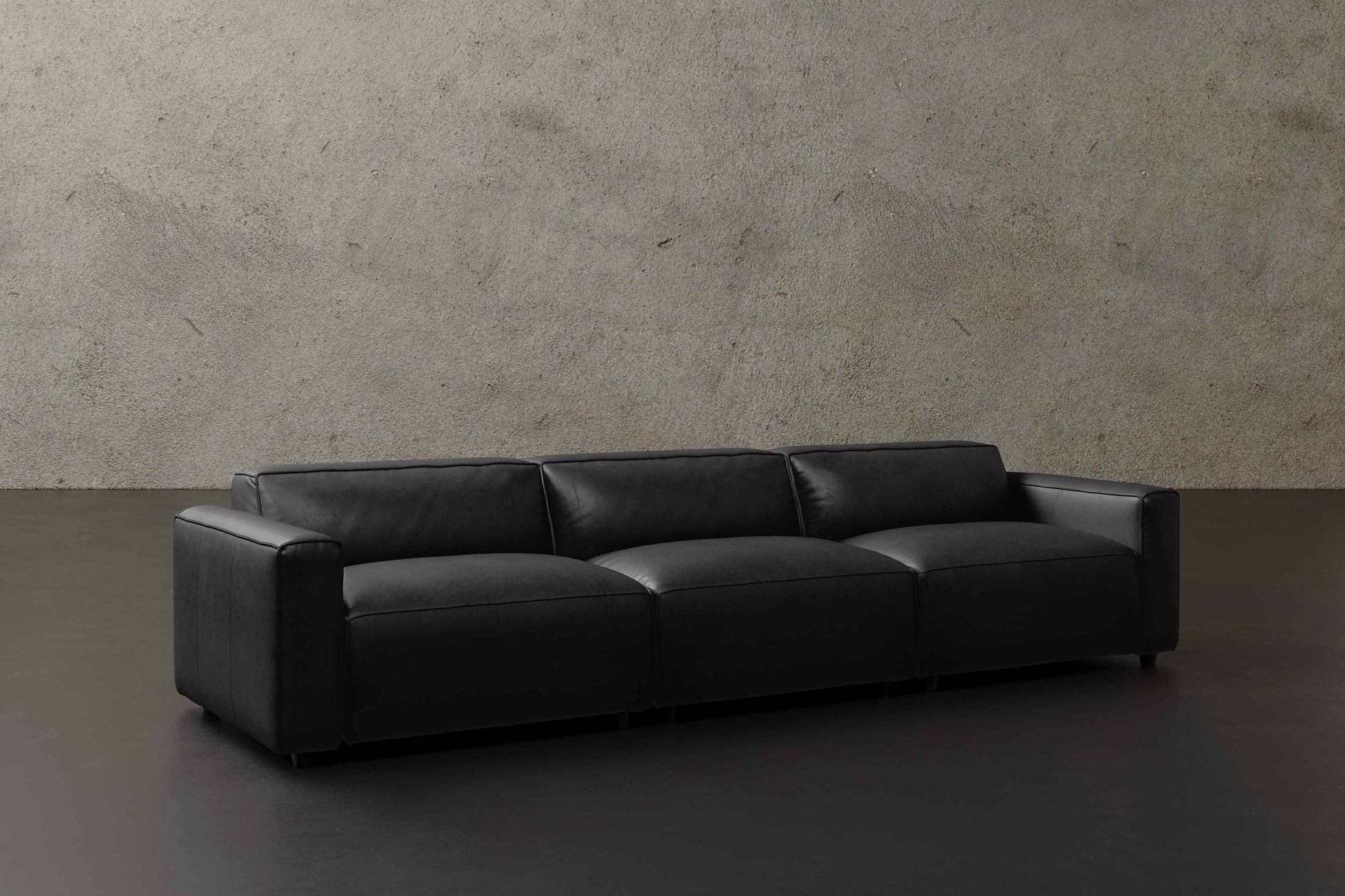 Allodi Full-aniline Leather Modular Sofa with feather-filled