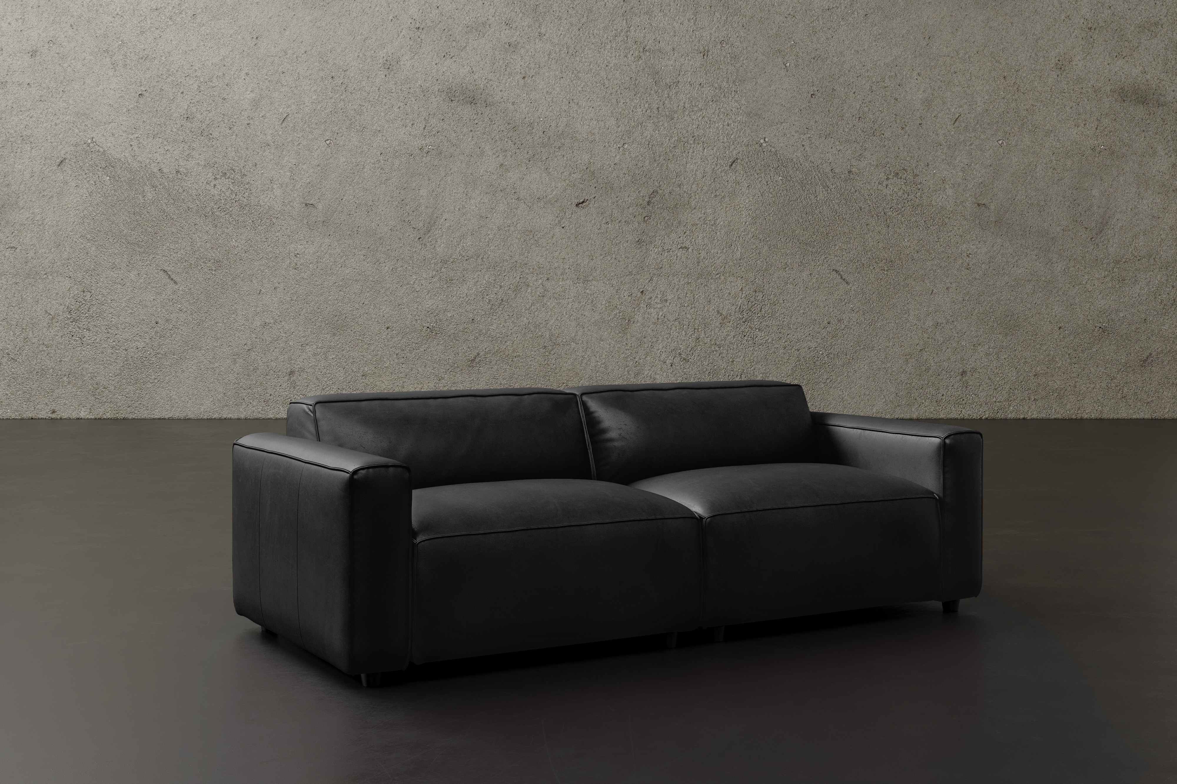 Allodi Full-aniline Leather Modular Sofa with feather-filled