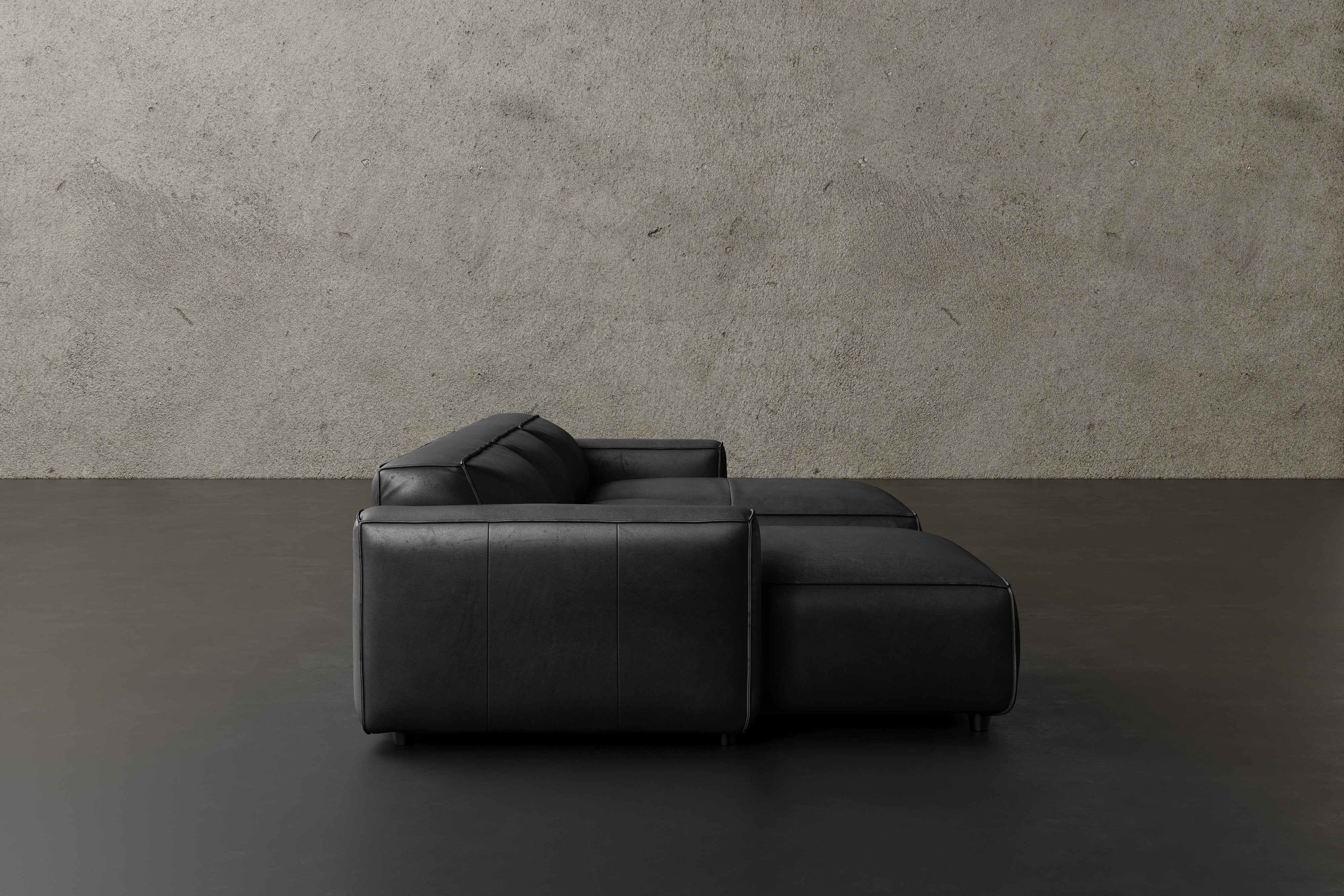 Allodi Full-aniline Leather Modular Sectional Sofa with Feather-Filled
