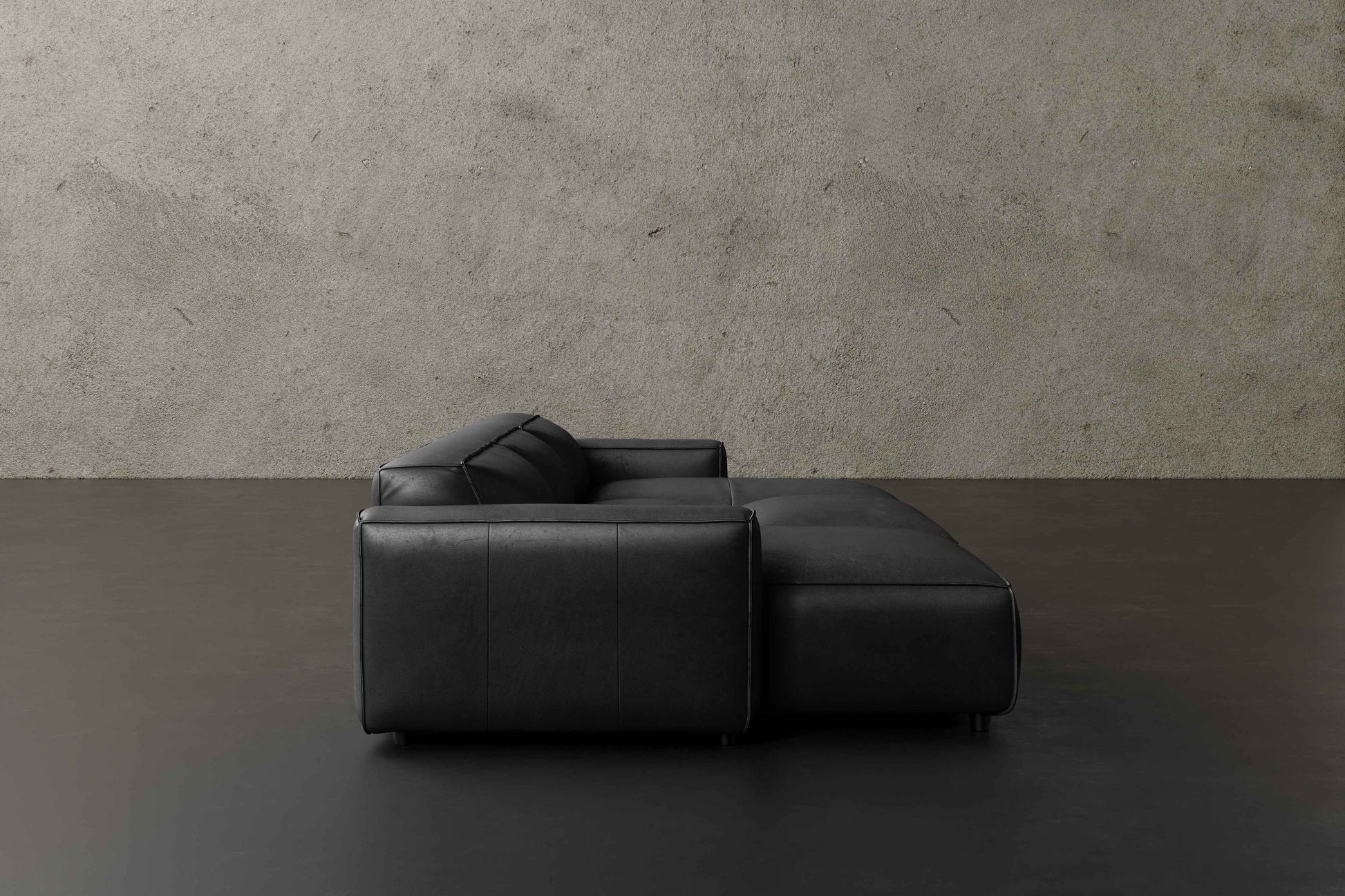 Allodi Full-aniline Leather Modular Bed Sectional Sofa with Feather-Filled