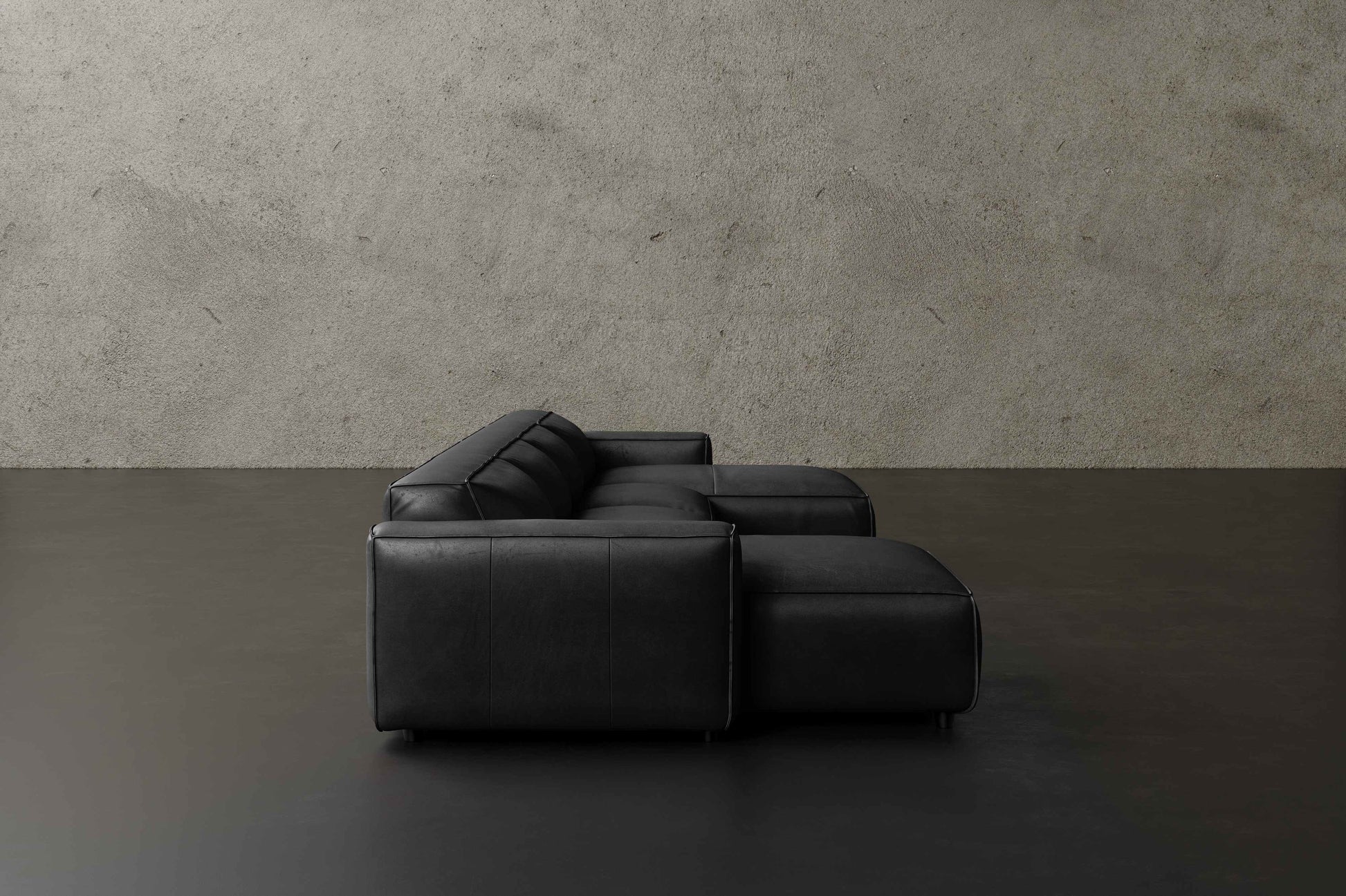 Allodi Full-aniline Leather Modular Extended Sectional Sofa with Feather-Filled