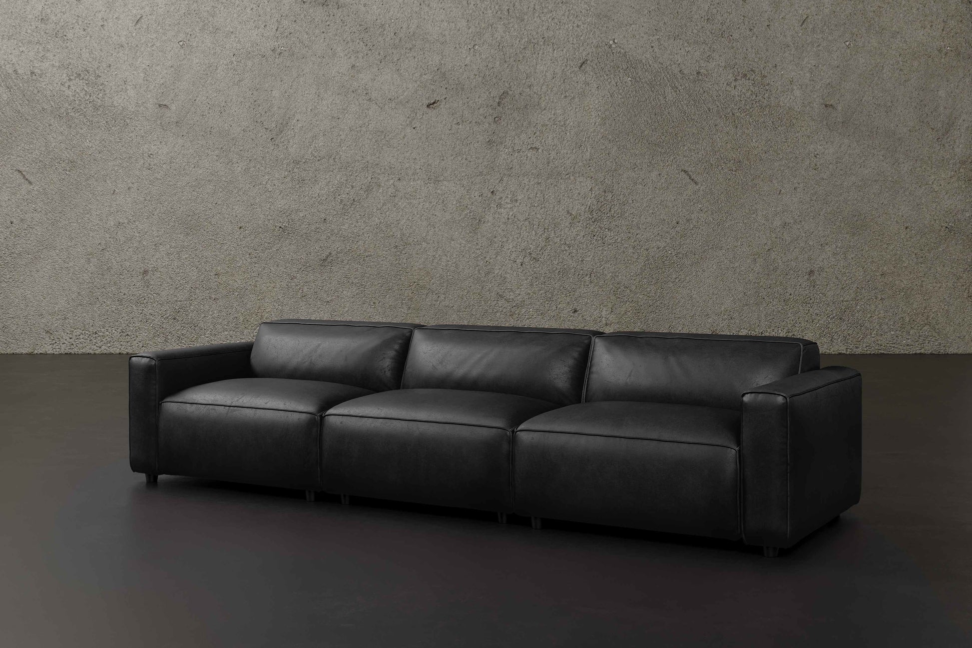 Allodi Full-aniline Leather Modular Sofa with feather-filled