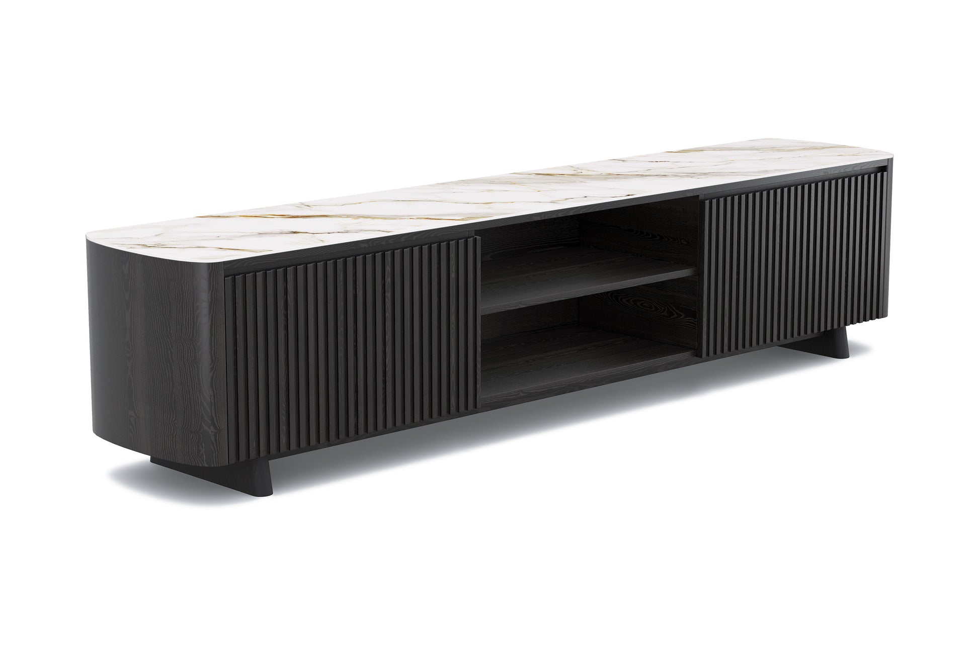Beaufort Oak Wood Media Console