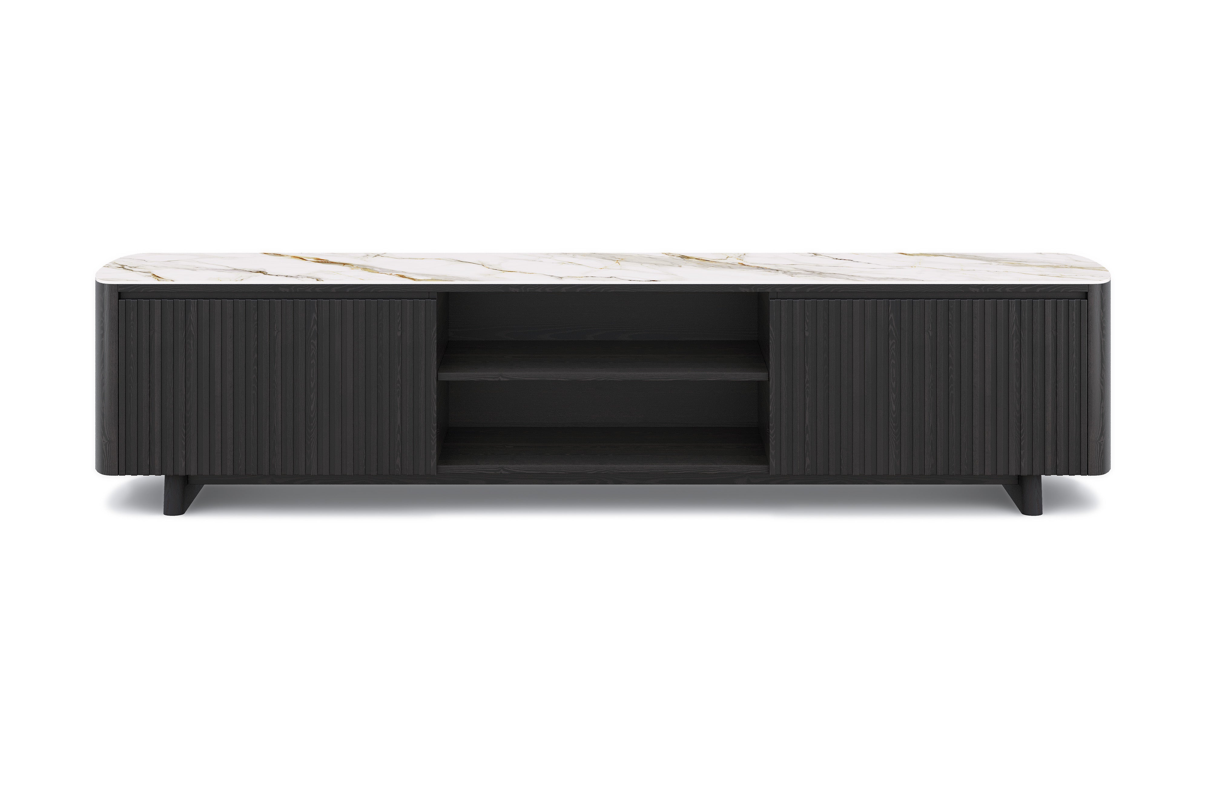 Beaufort Oak Wood Media Console