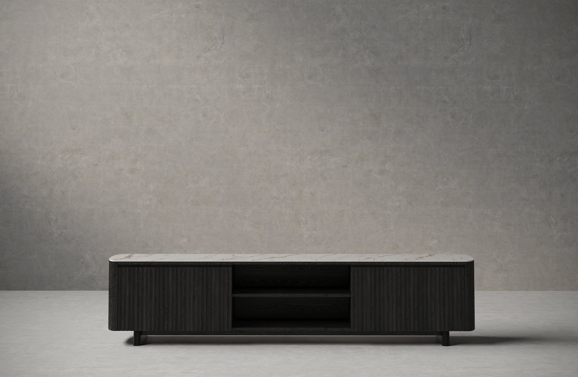 Beaufort Oak Wood Media Console
