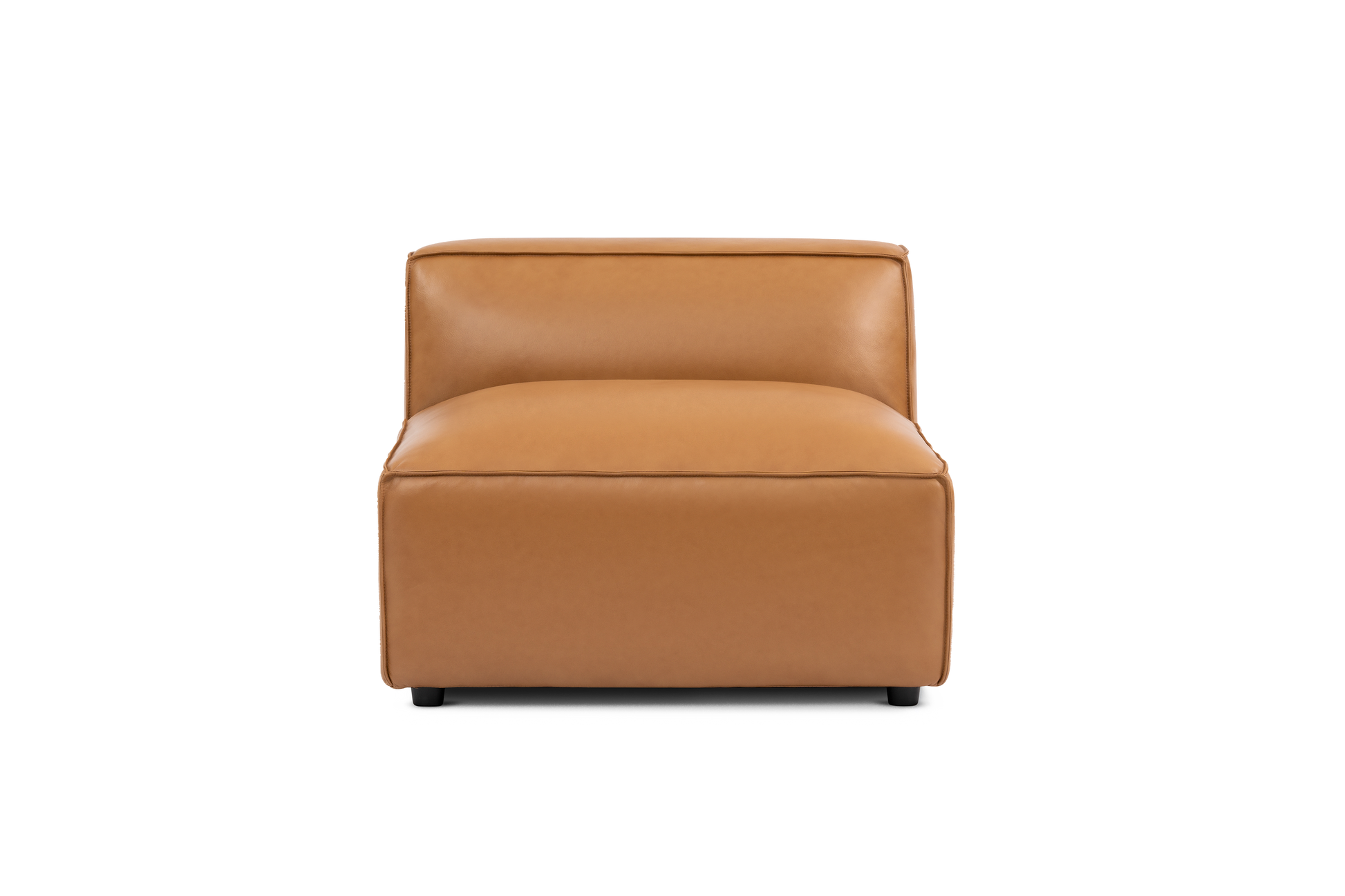 Allodi Full-aniline Leather Armless Sofa Module with Feather-Filled