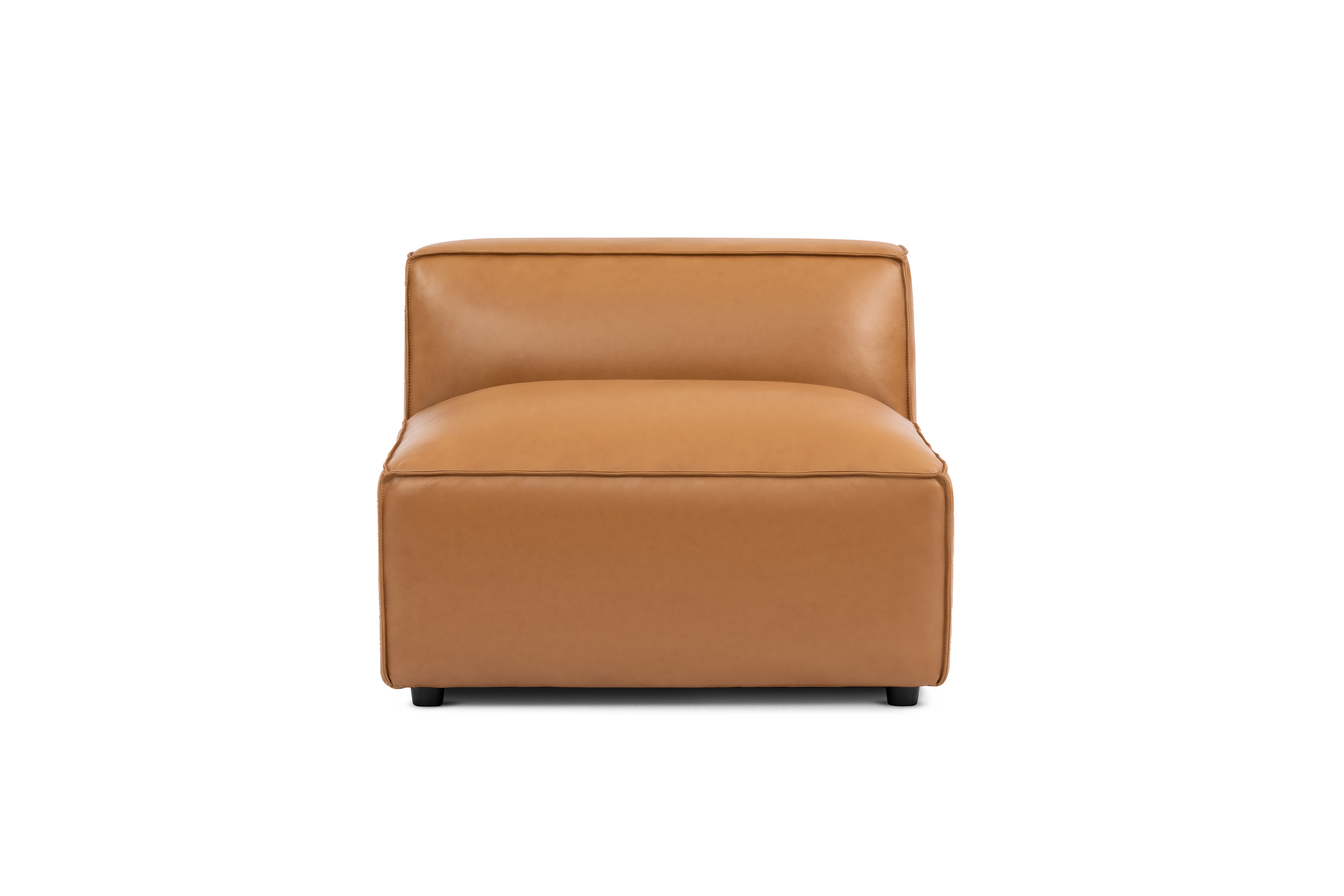 Allodi Full-aniline Leather Armless Sofa Module with Feather-Filled
