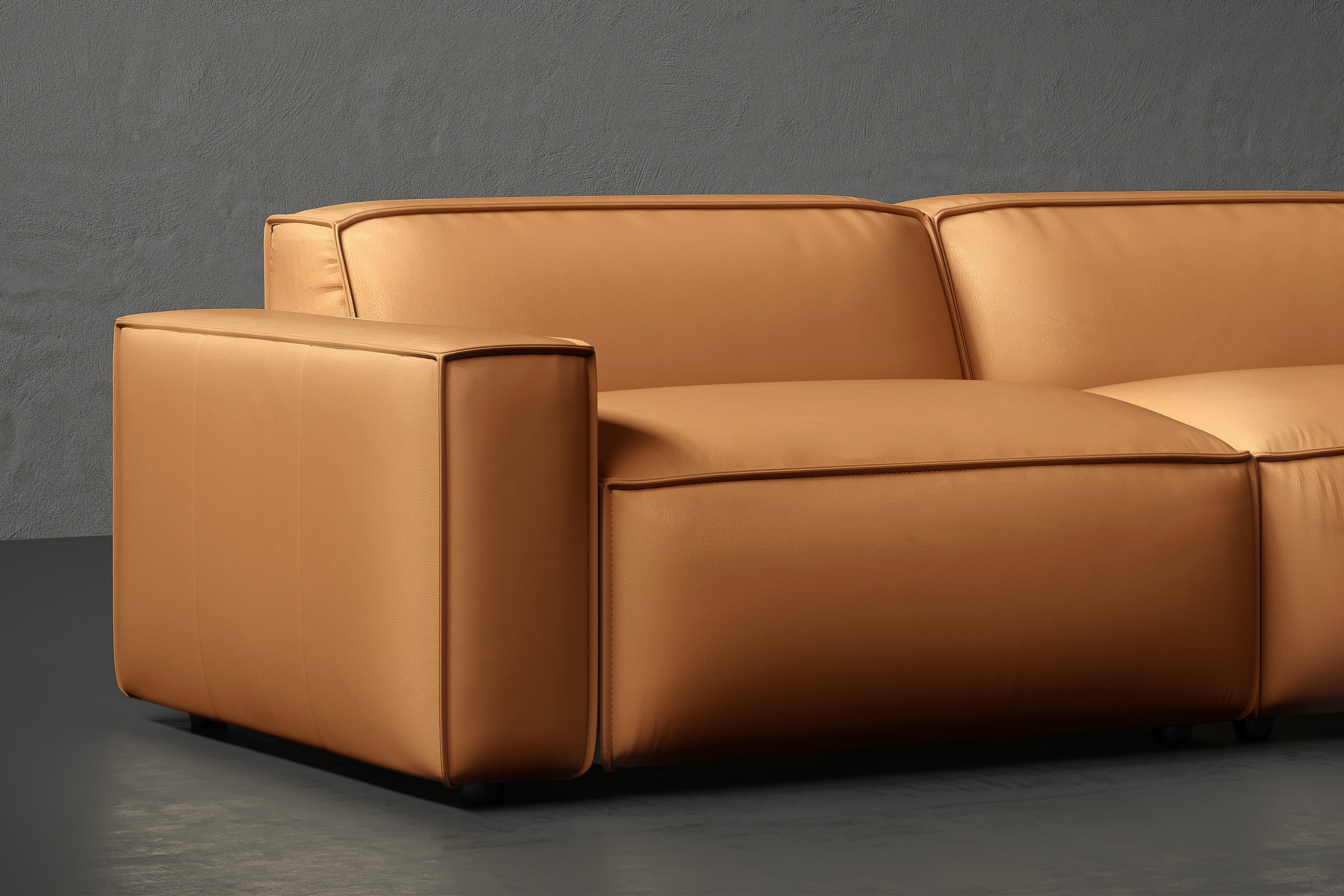 Nathan Leather Modular Sofa