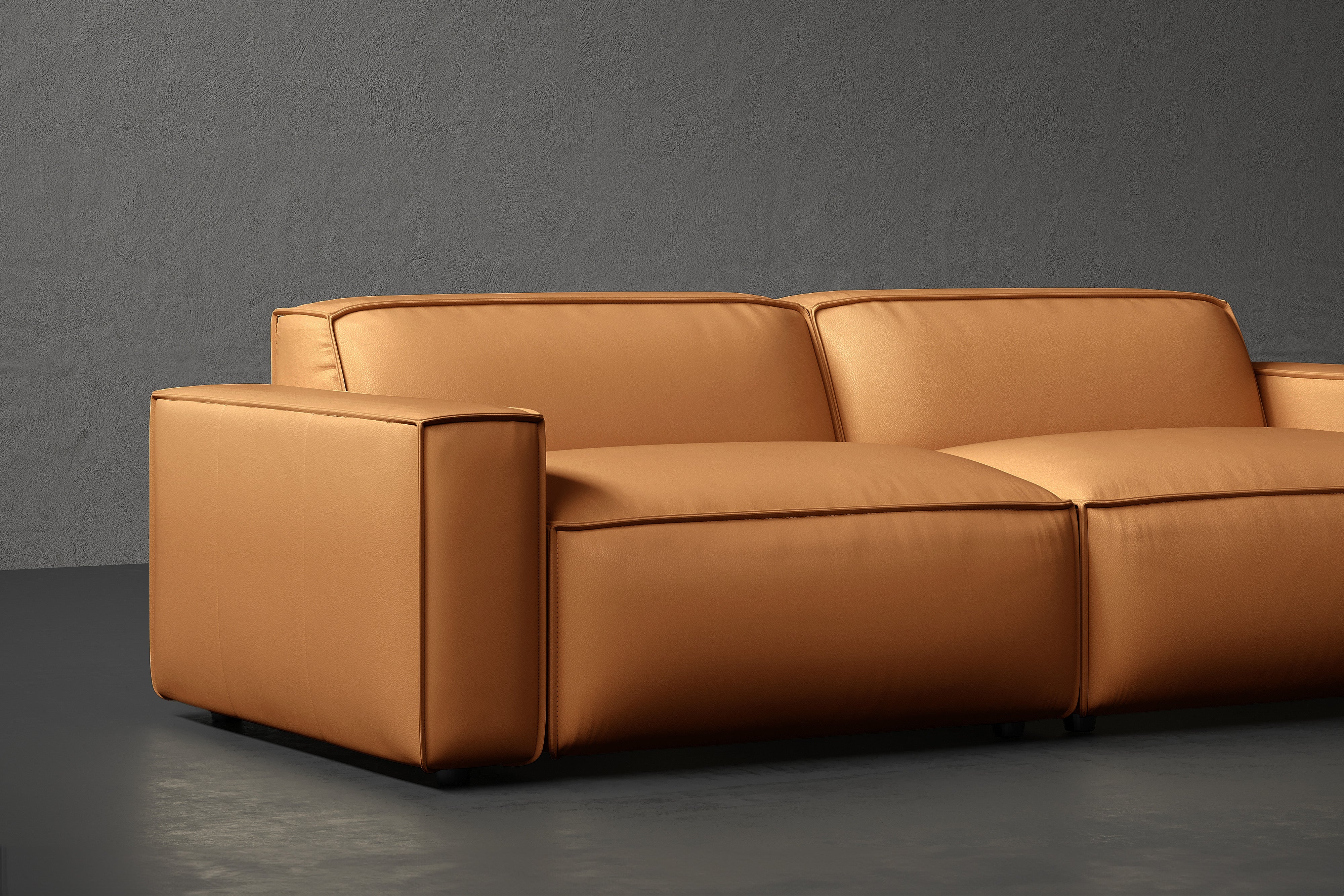 Nathan Leather Modular Sofa