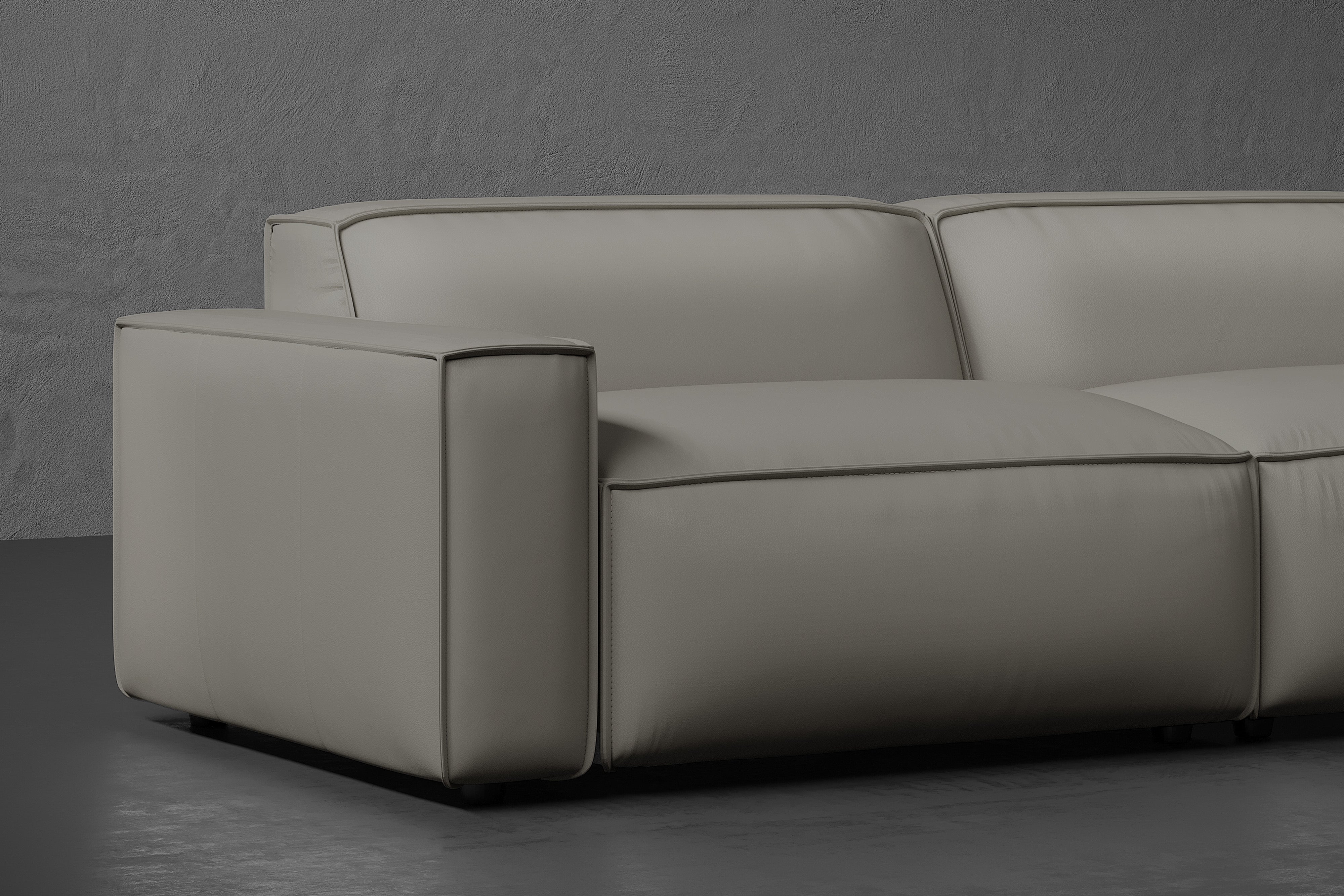 Nathan Leather Modular Sofa