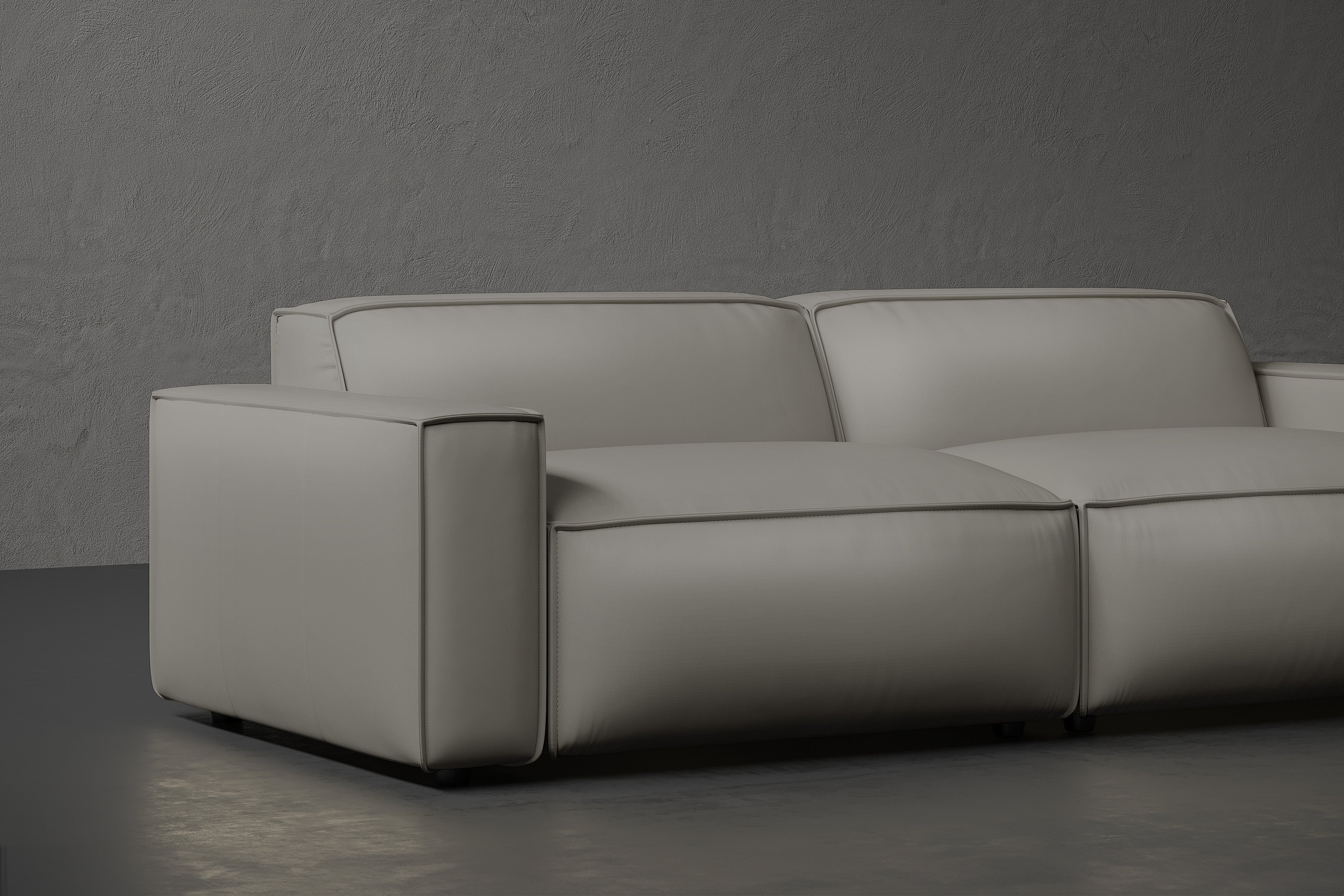 Nathan Leather Modular Sofa