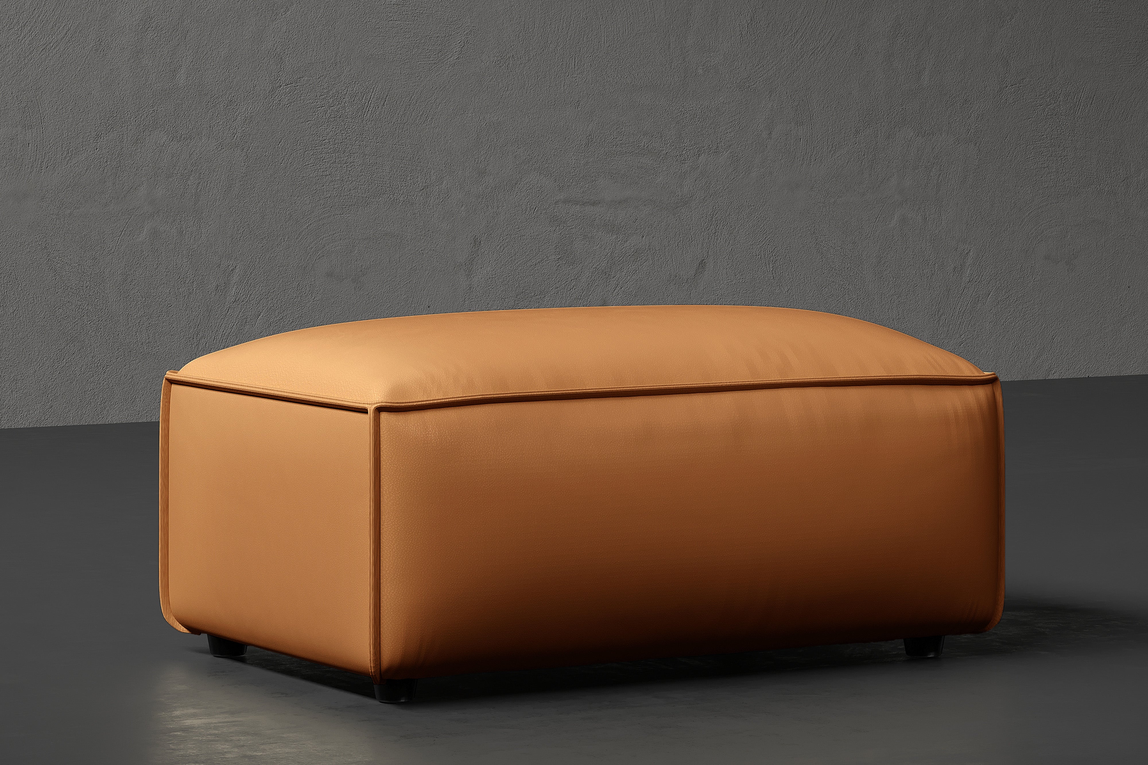 Allodi Full-aniline Leather Ottoman