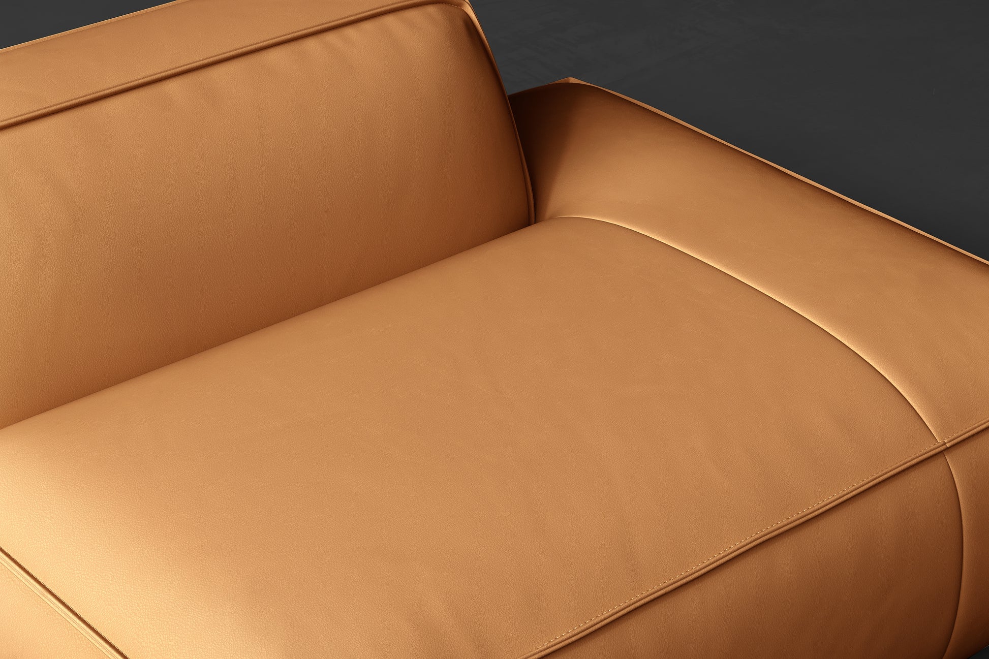 Allodi Full-aniline Leather Right Open-End Sofa Module with Feather-Filled