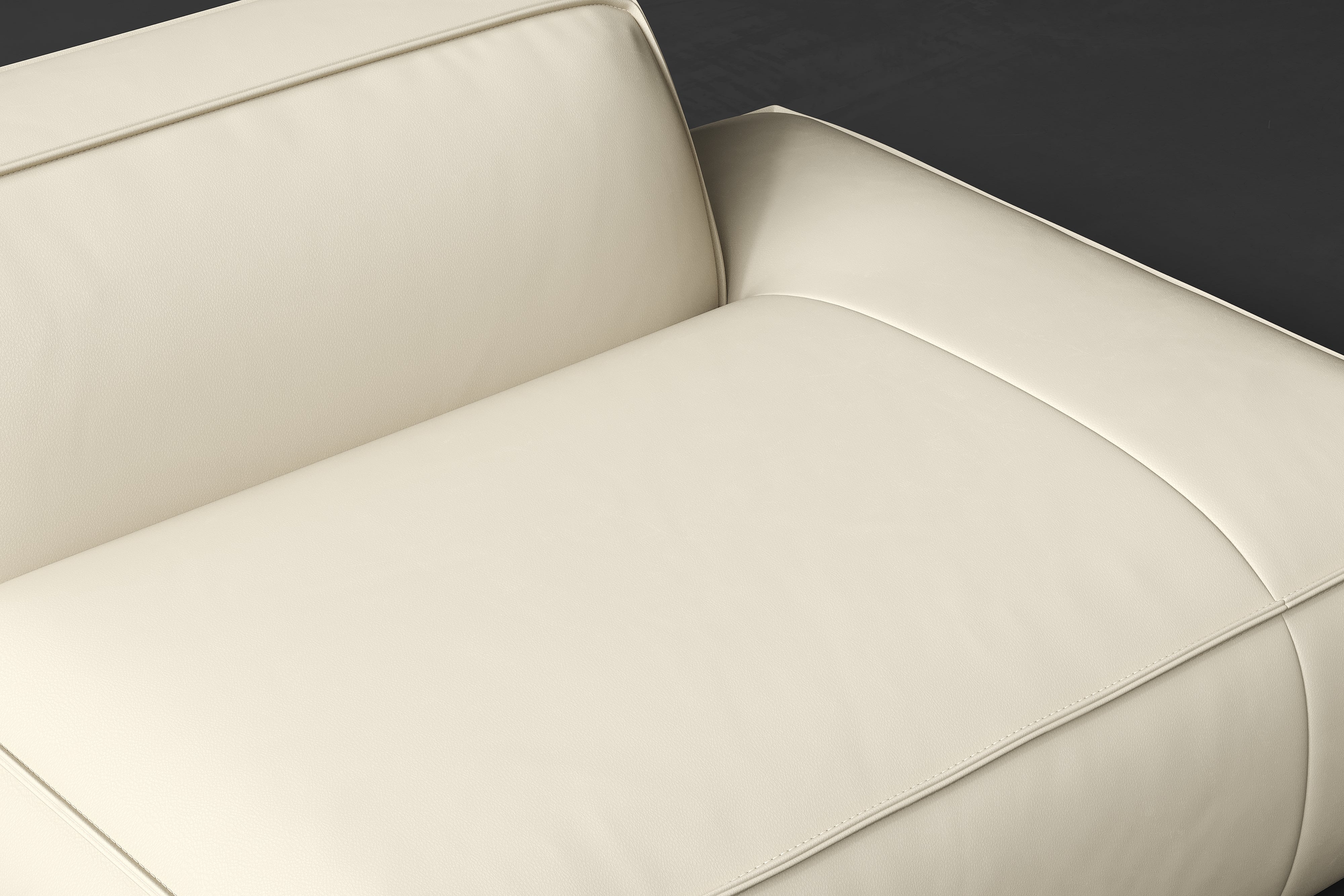Allodi Full-aniline Leather Right Open-End Sofa Module with Feather-Filled