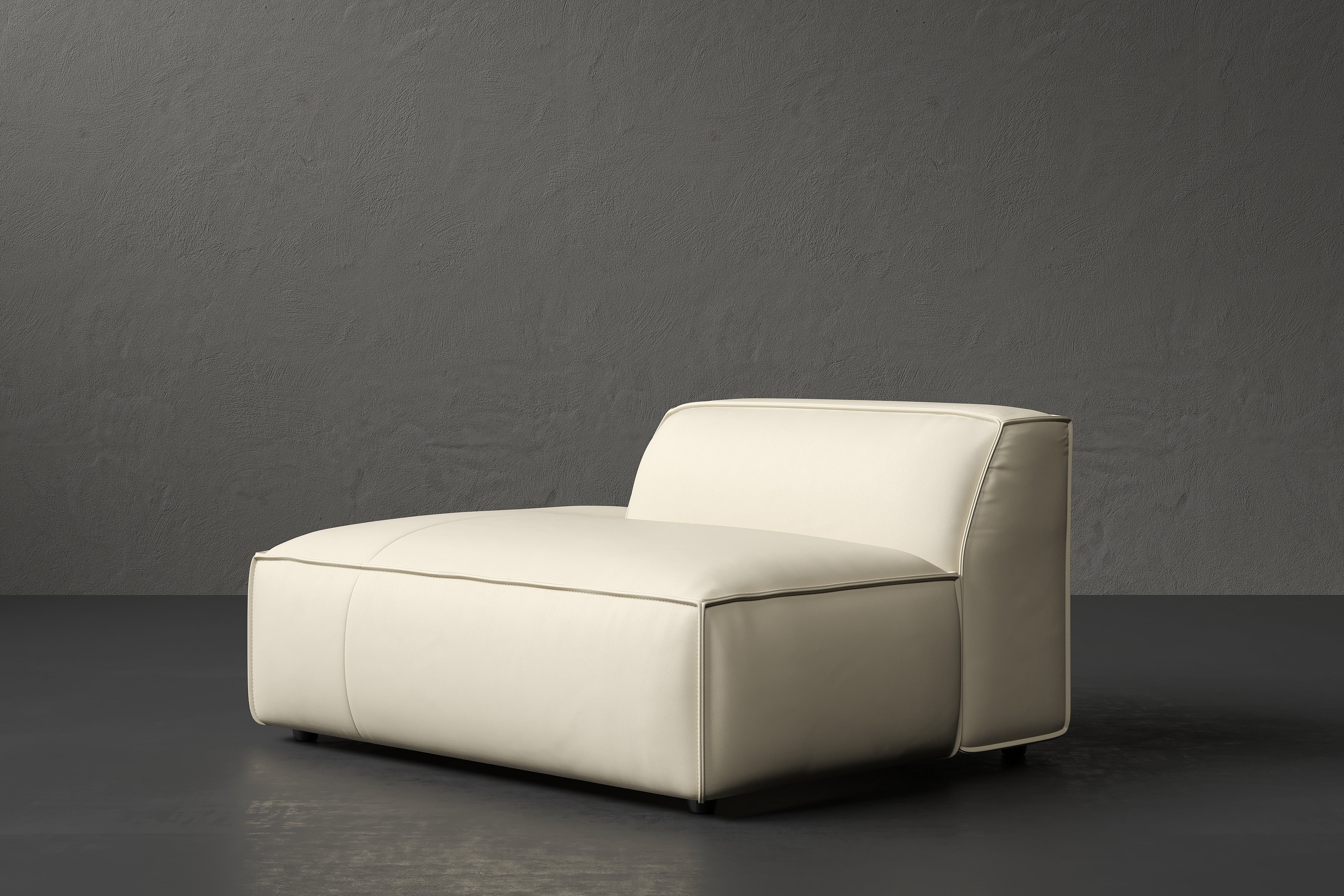 Allodi Full-aniline Leather Left Open-End Sofa Module with Feather-Filled