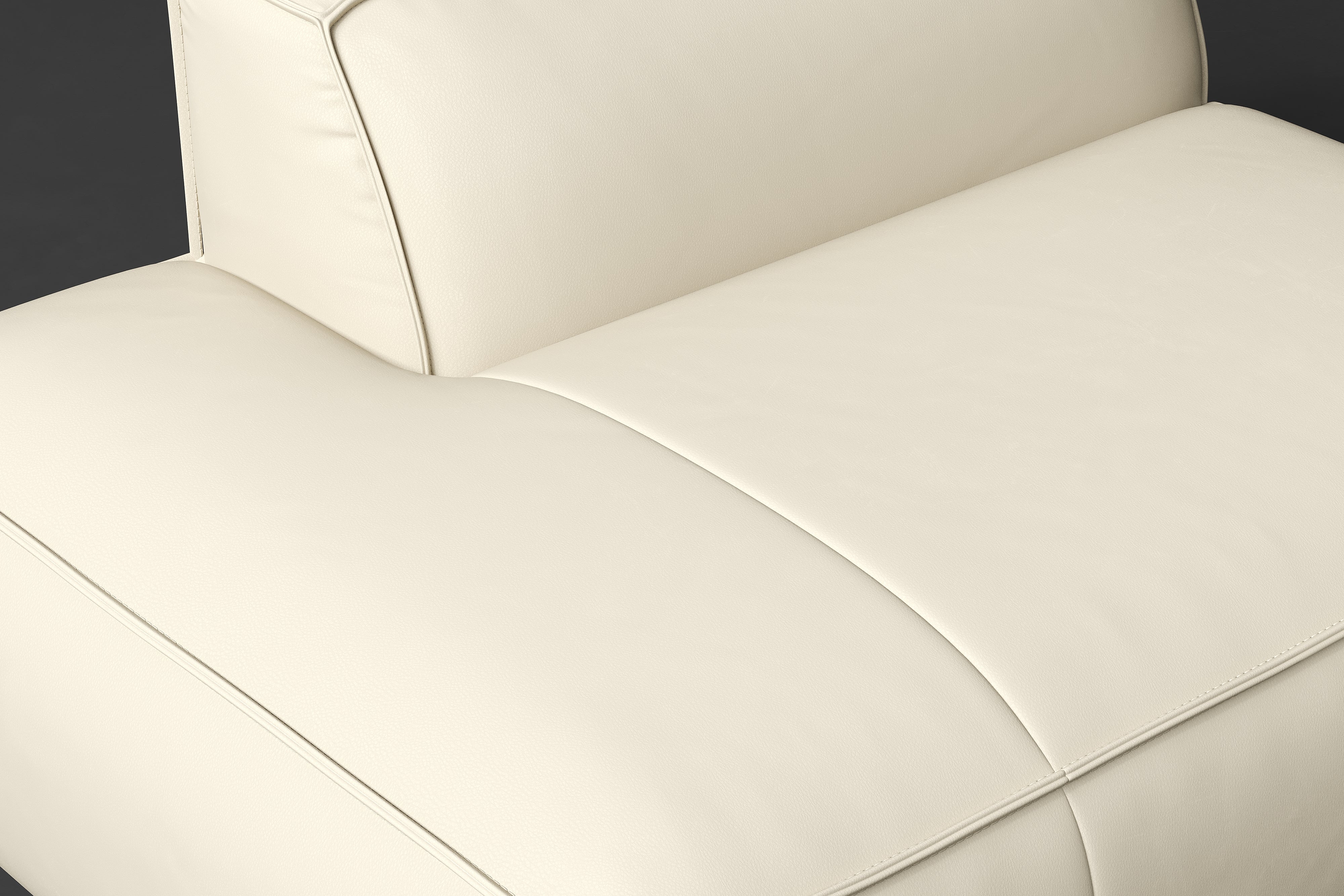 Allodi Full-aniline Leather Left Open-End Sofa Module with Feather-Filled