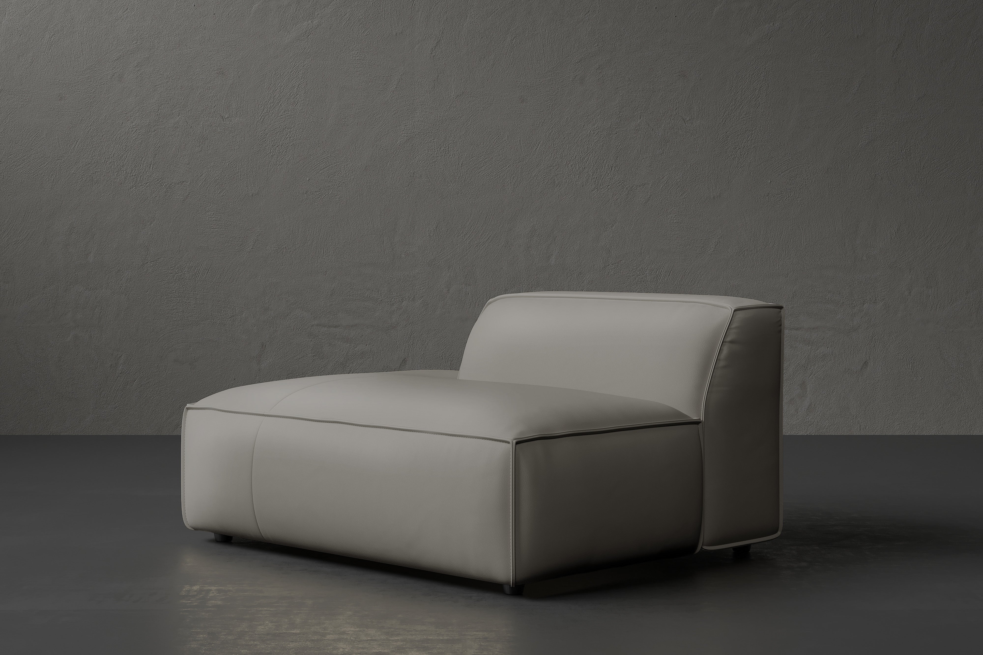 Allodi Full-aniline Leather Left Open-End Sofa Module with Feather-Filled