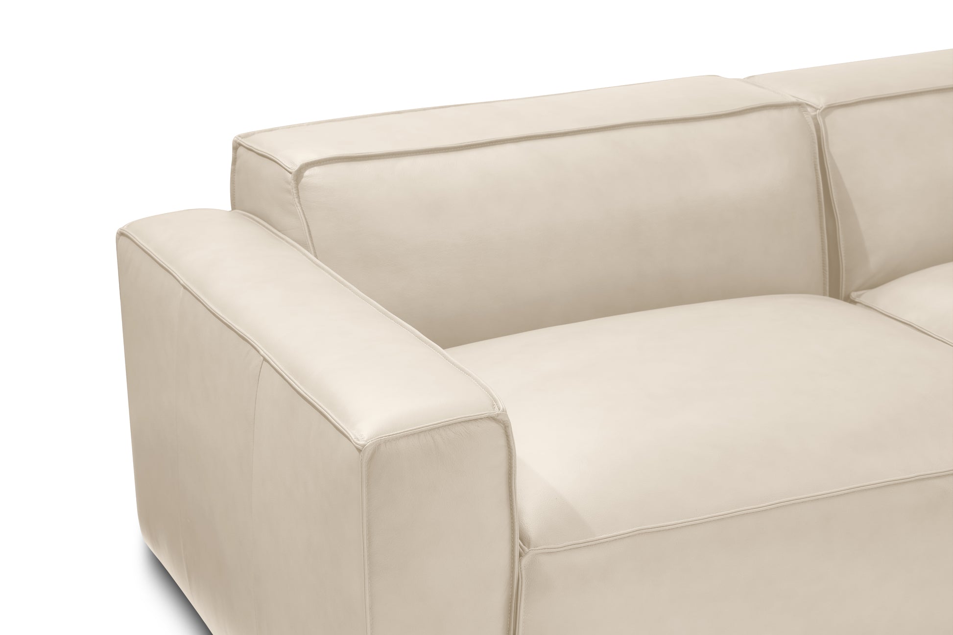 Allodi Full-aniline Leather Modular Corner Sectional Sofa with Feather-Filled
