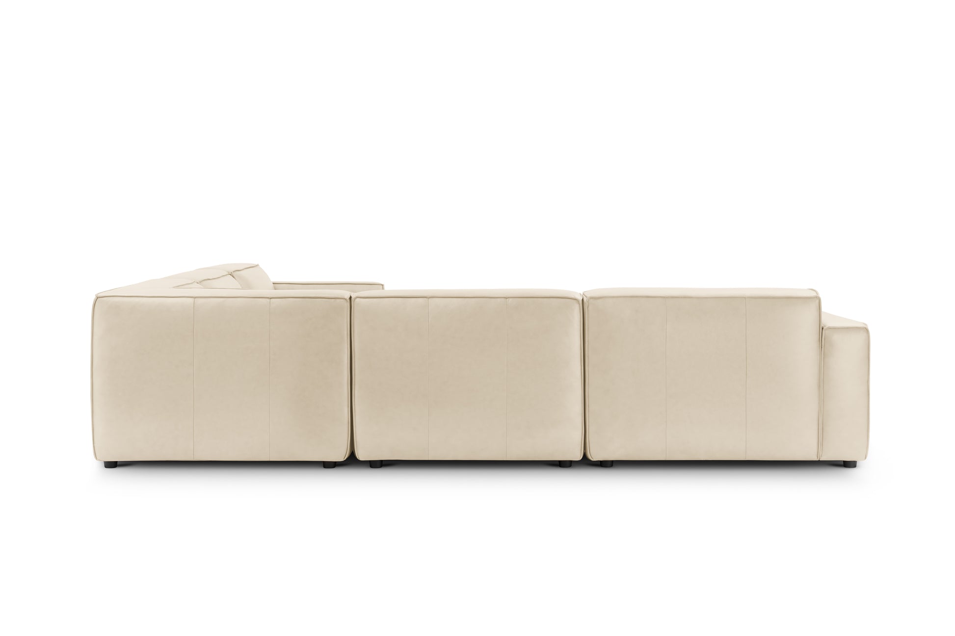 Allodi Full-aniline Leather Modular Corner Sectional Sofa with Feather-Filled
