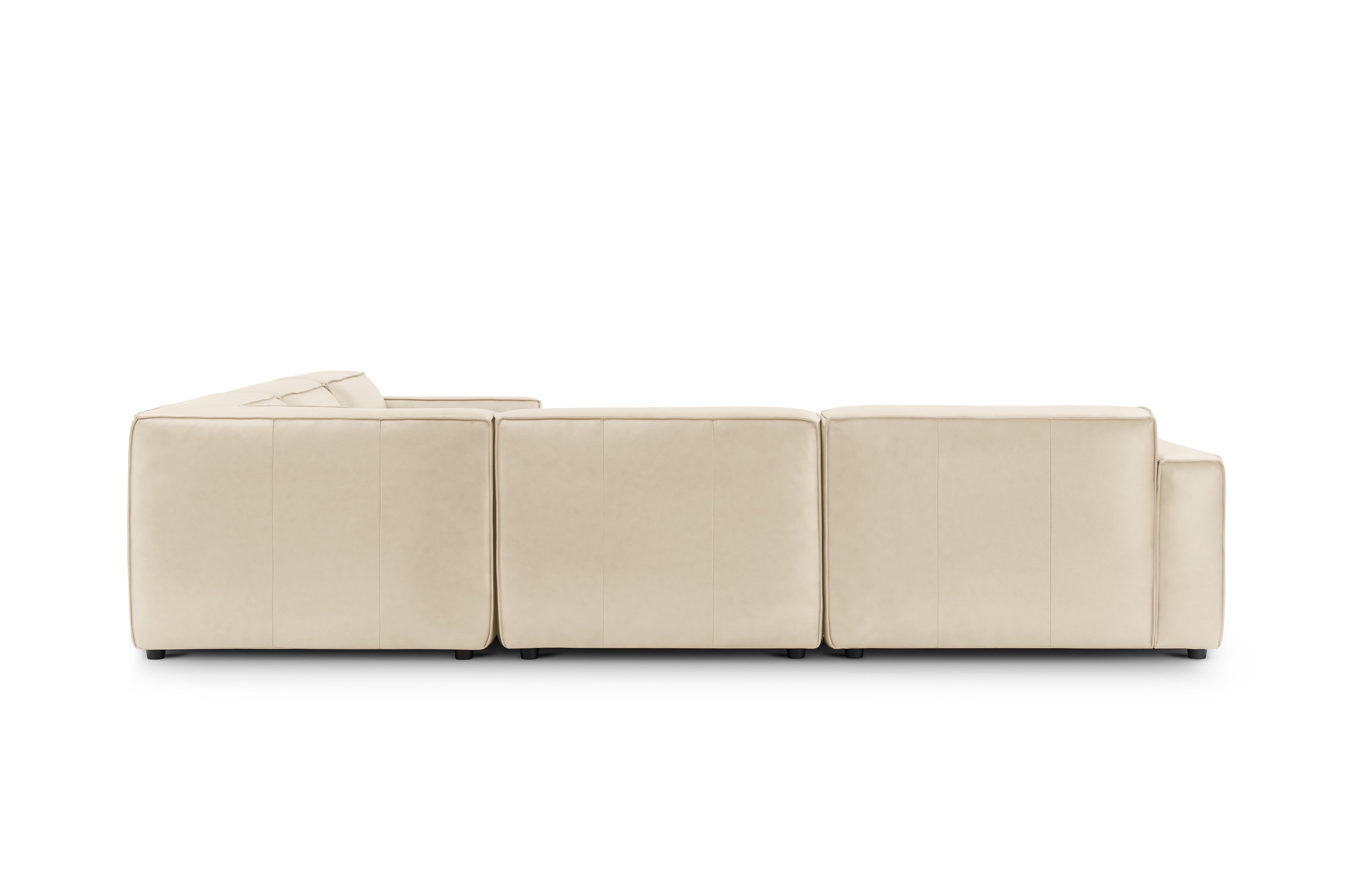 Allodi Full-aniline Leather Modular Corner Sectional Sofa with Feather-Filled