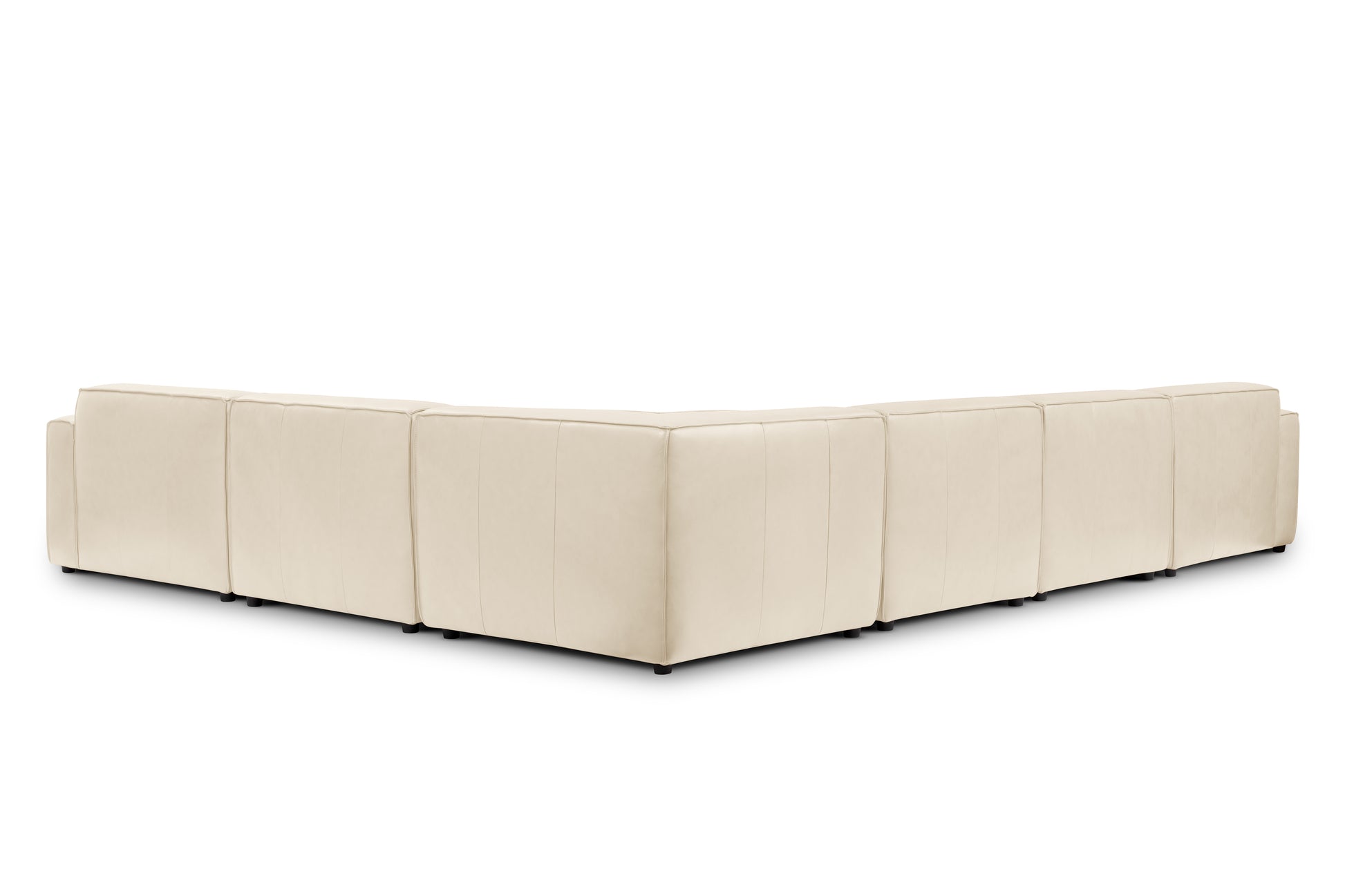 Allodi Full-aniline Leather Modular Corner Sectional Sofa with Feather-Filled