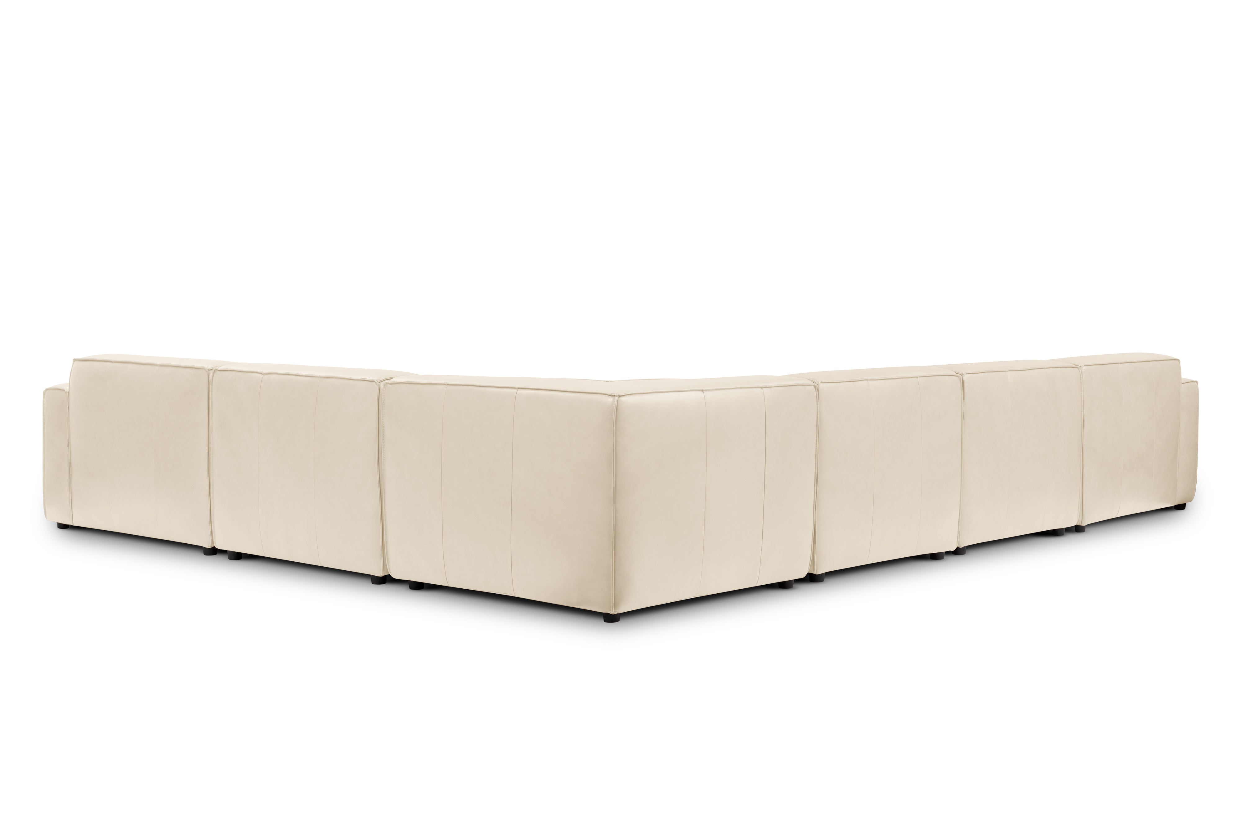 Allodi Full-aniline Leather Modular Corner Sectional Sofa with Feather-Filled