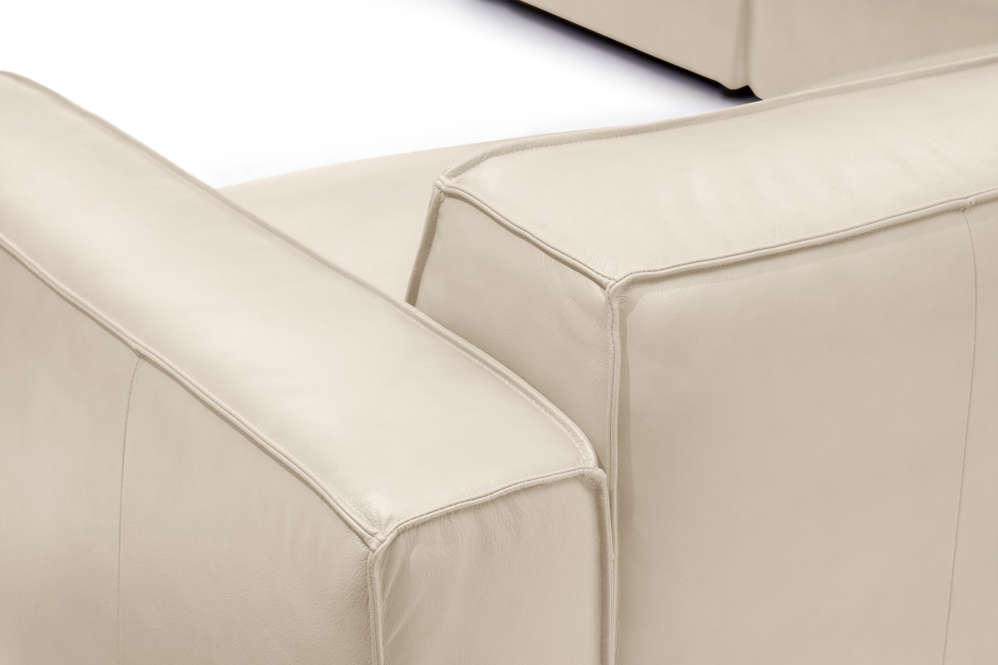 Allodi Full-aniline Leather Modular Extended Sectional Sofa with Feather-Filled