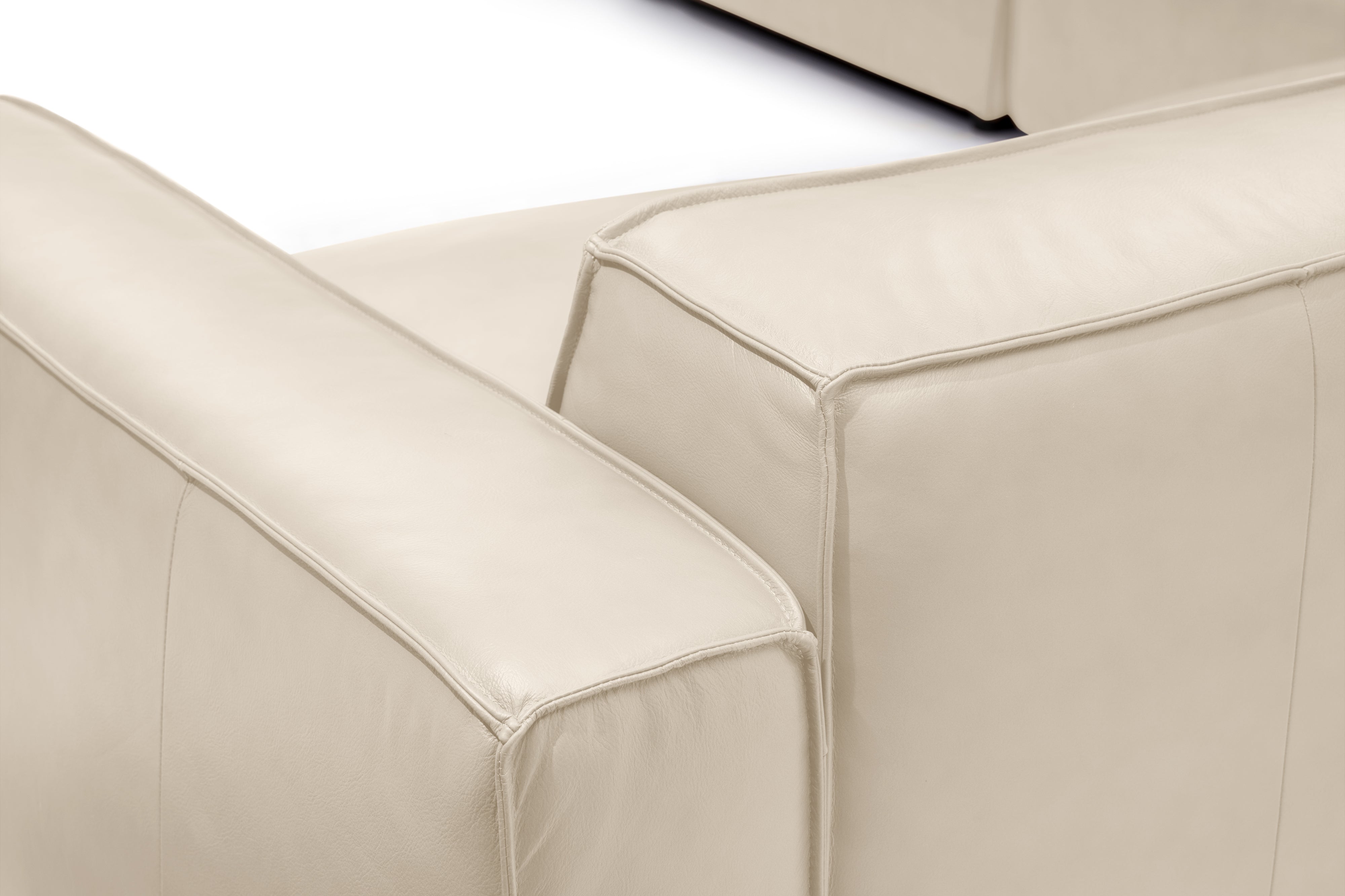 Allodi Full-aniline Leather Modular Extended Sectional Sofa with Feather-Filled