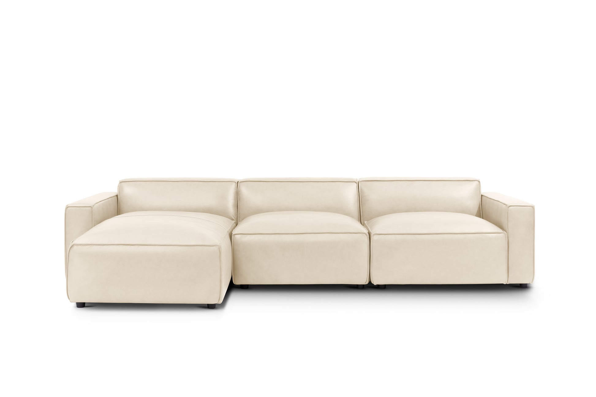 Allodi Full-aniline Leather Modular Sectional Sofa with Feather-Filled