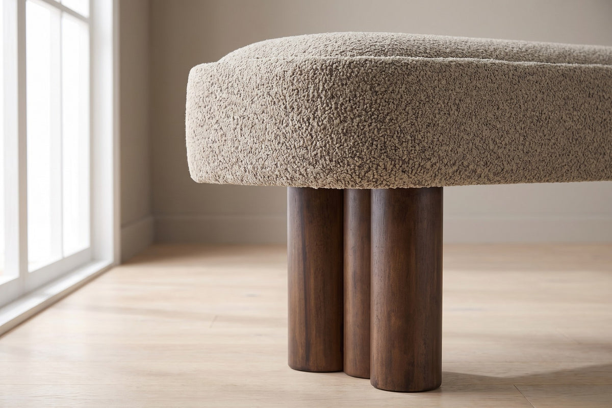 Plush Bouclé, Rounded Edges