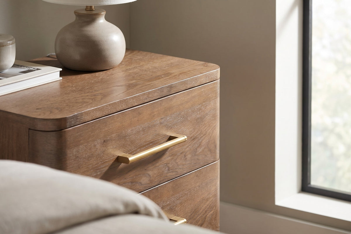 Rounded Corners, Brushed-Gold Pulls