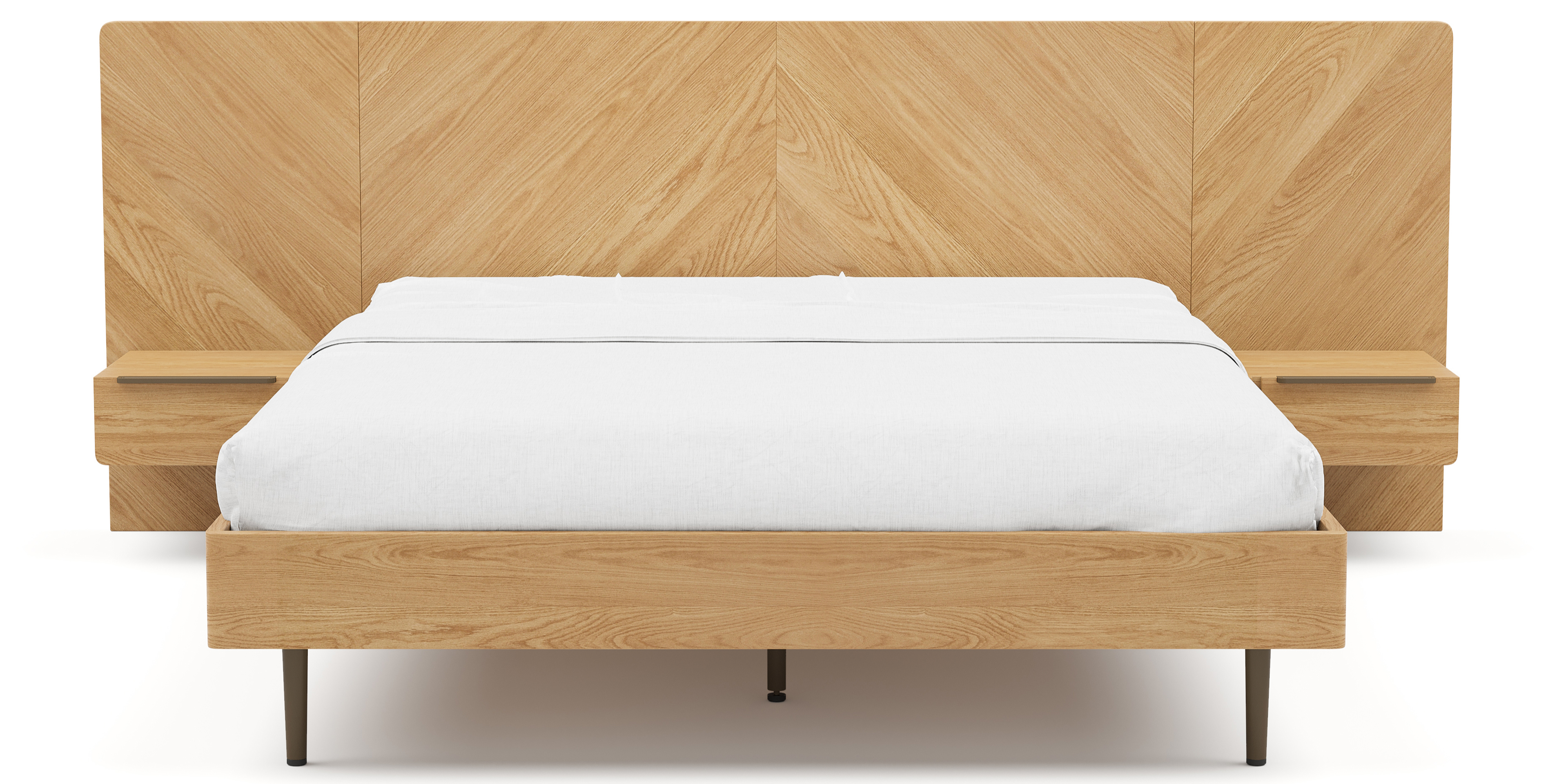 Olivier Solid Wood Bed Frame with Drawers - King & Queen Size Bedframe