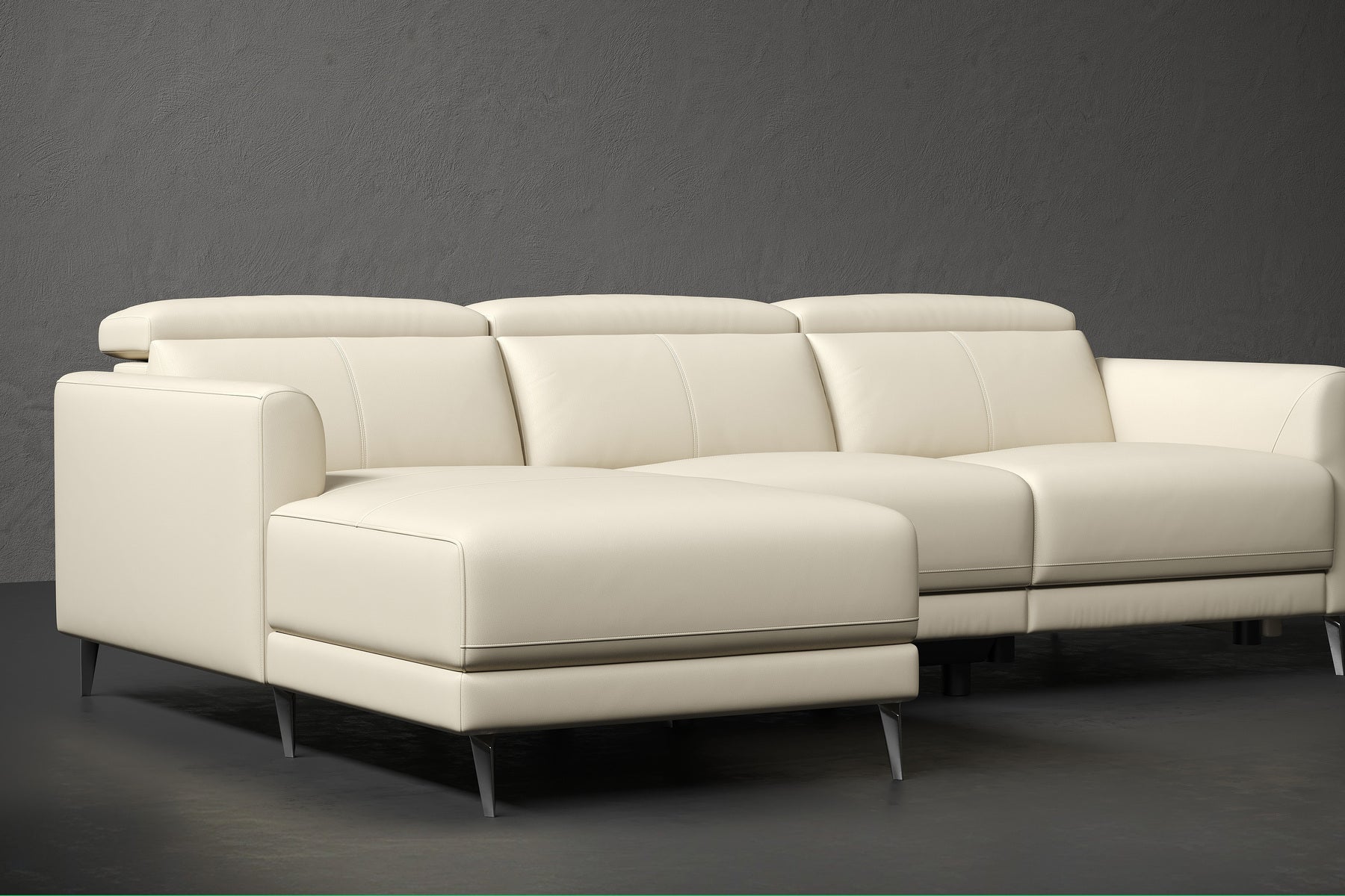 Laurent Nordic Royal Hygge™ Leather Reclining Sectional Sofa