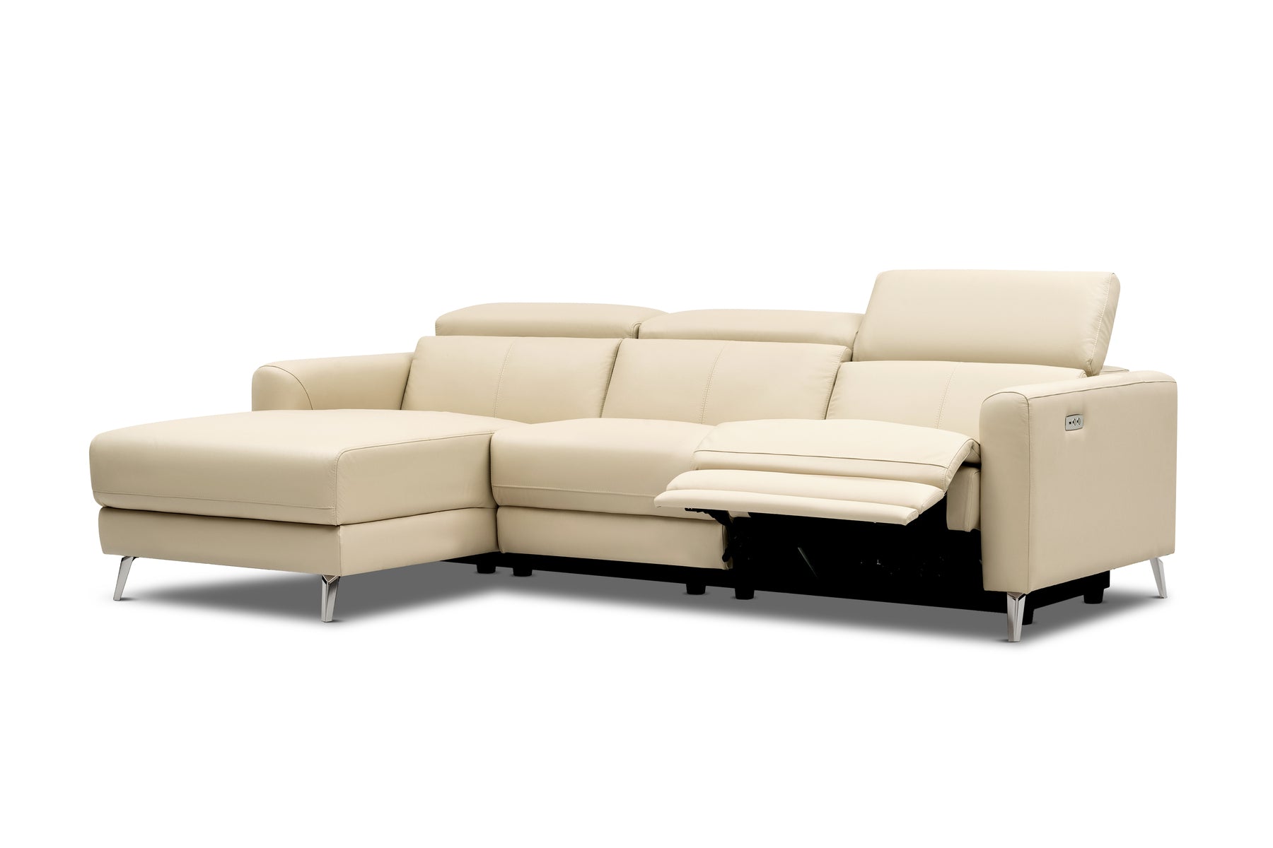 Laurent Nordic Royal Hygge™ Leather Reclining Sectional Sofa
