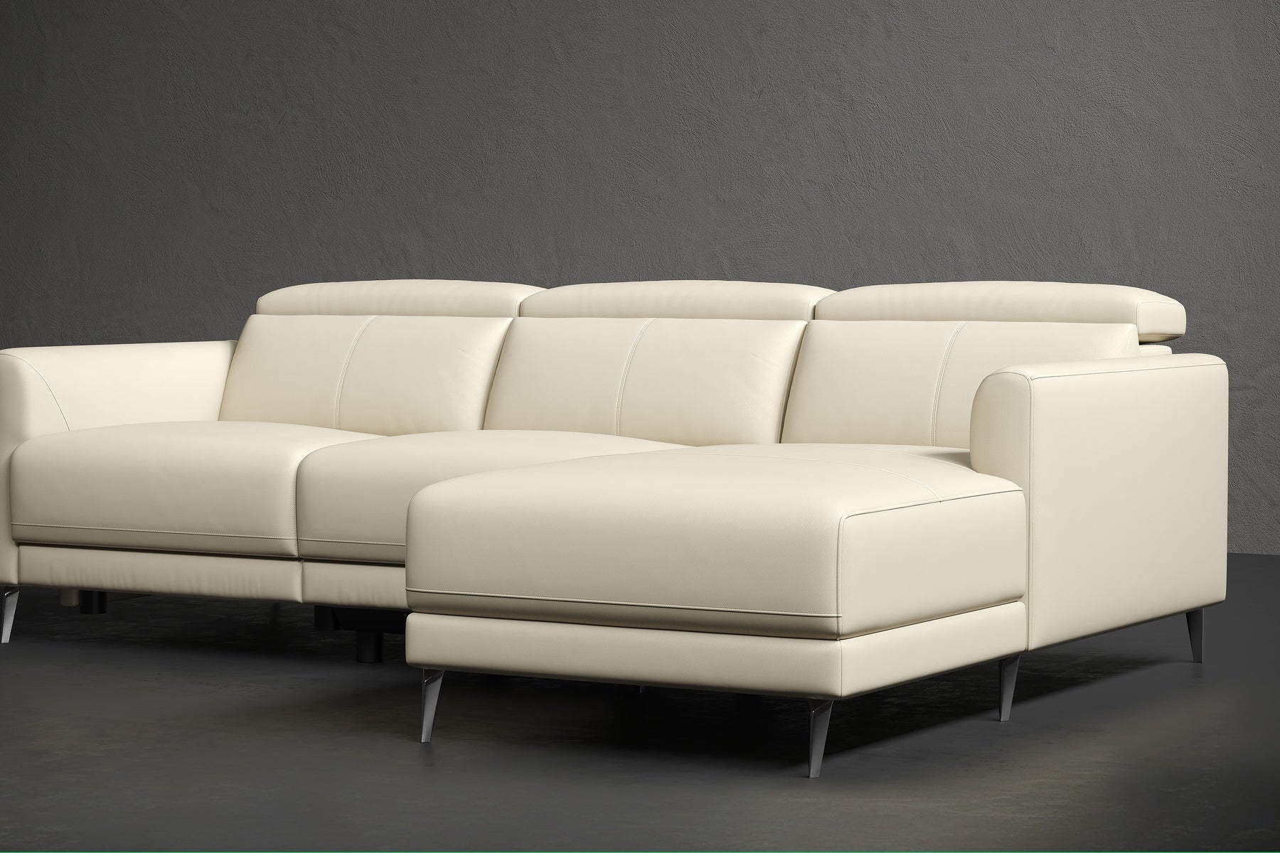 Laurent Nordic Royal Hygge™ Leather Reclining Sectional Sofa