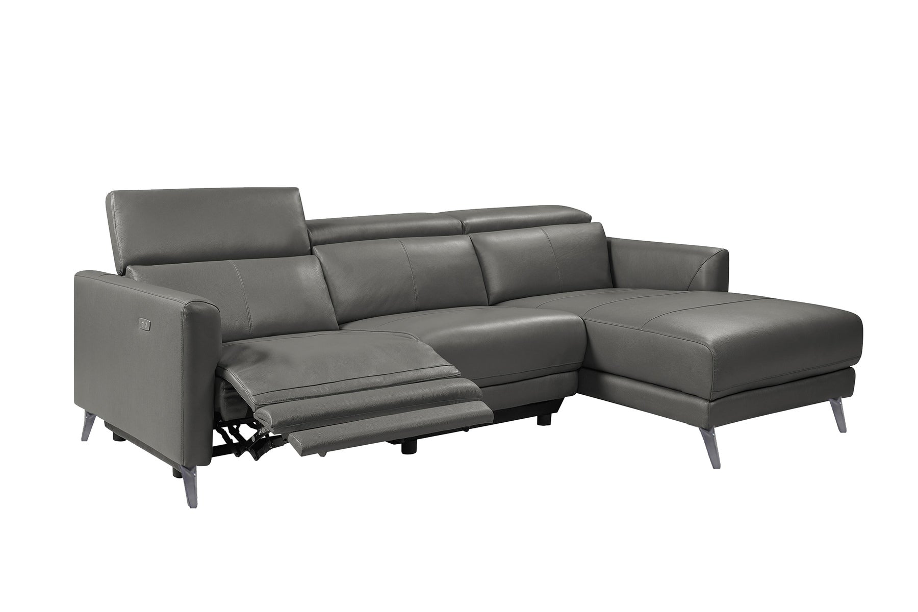 Laurent Nordic Royal Hygge™ Leather Reclining Sectional Sofa