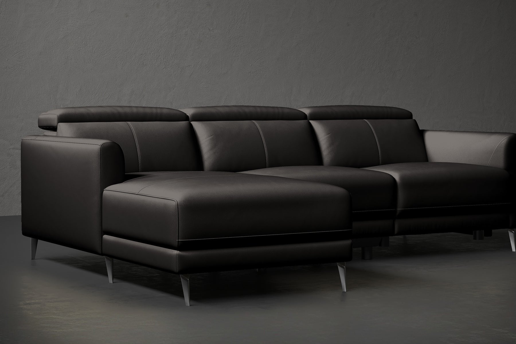 Laurent Nordic Royal Hygge™ Leather Reclining Sectional Sofa