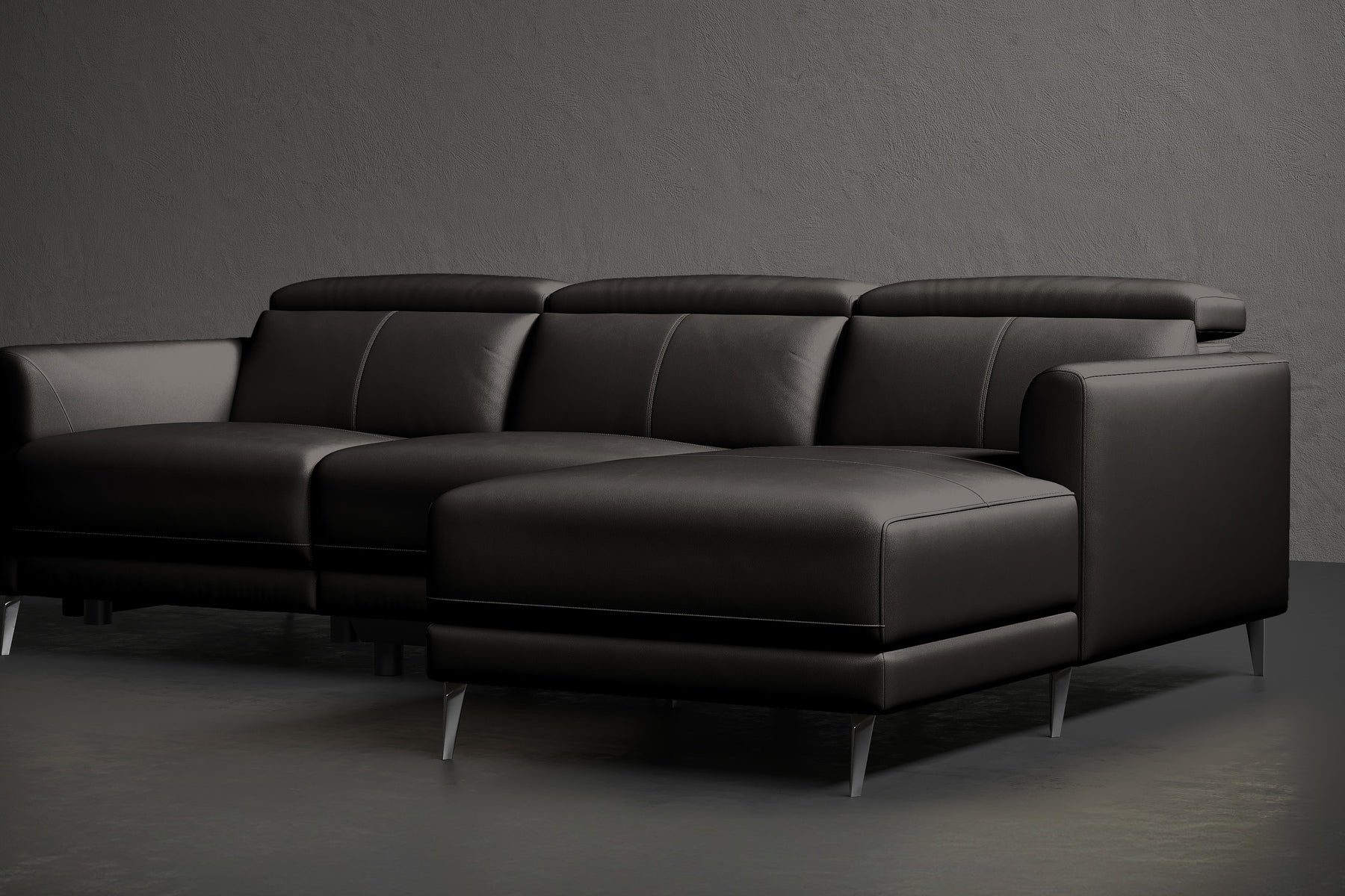 Laurent Nordic Royal Hygge™ Leather Reclining Sectional Sofa