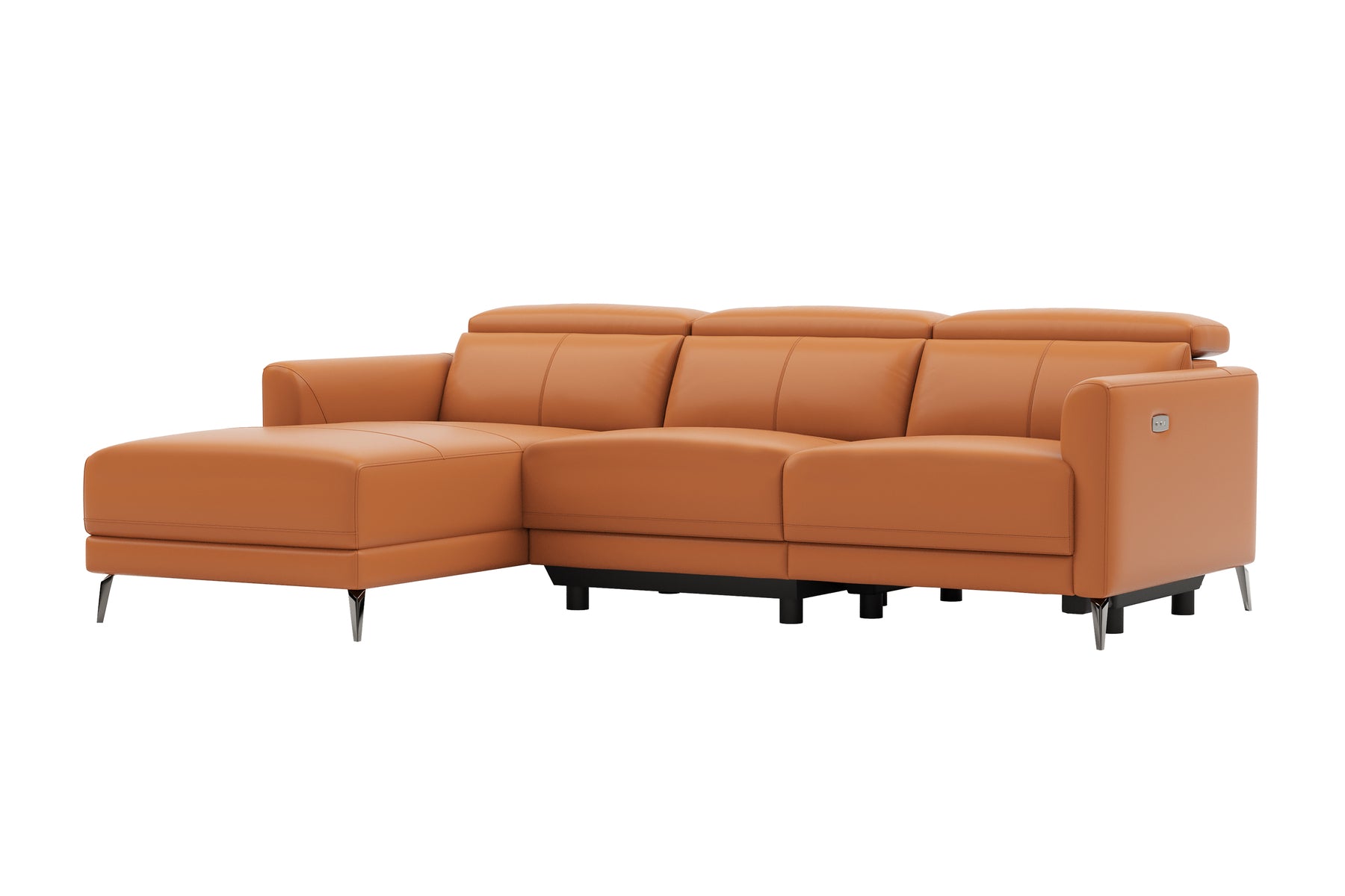 Laurent Nordic Royal Hygge™ Leather Reclining Sectional Sofa