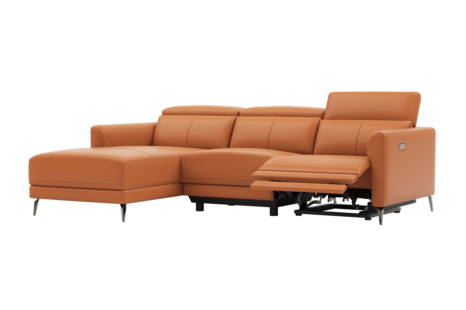 Laurent Nordic Royal Hygge™ Leather Reclining Sectional Sofa