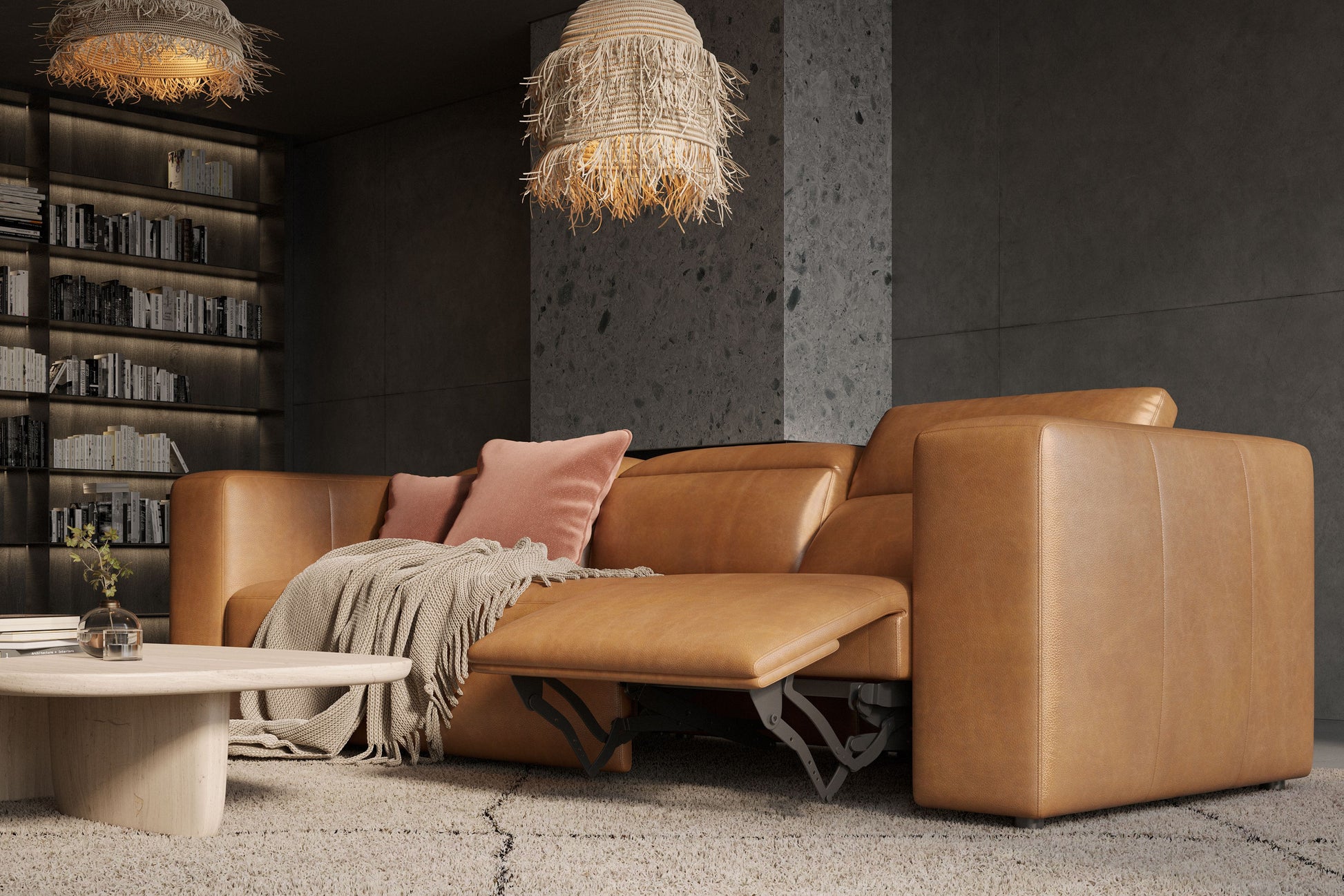 Chaumet Scandinavian Heritage Royal Zero-Wall Power Recliner Sofa