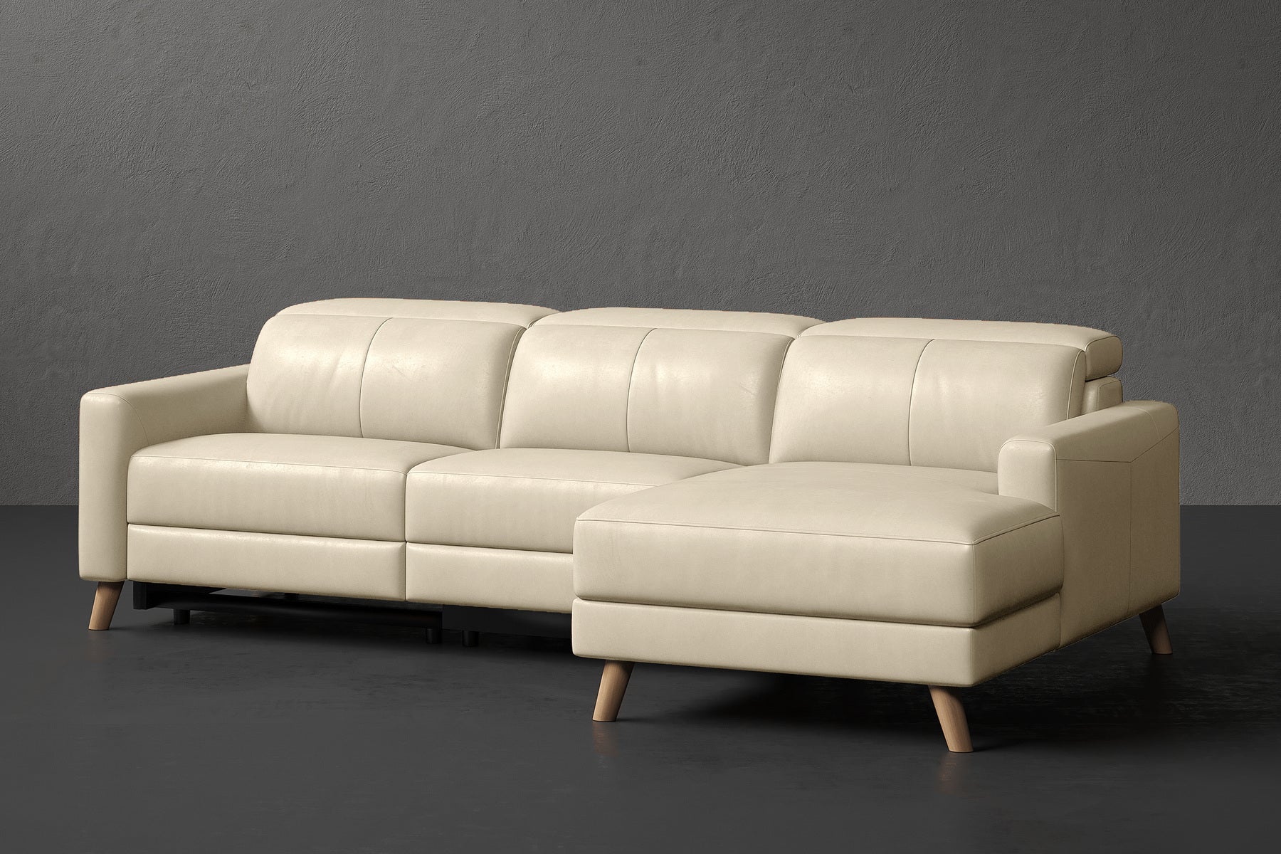 Ozanne Leather Power Reclining Sectional Sofa