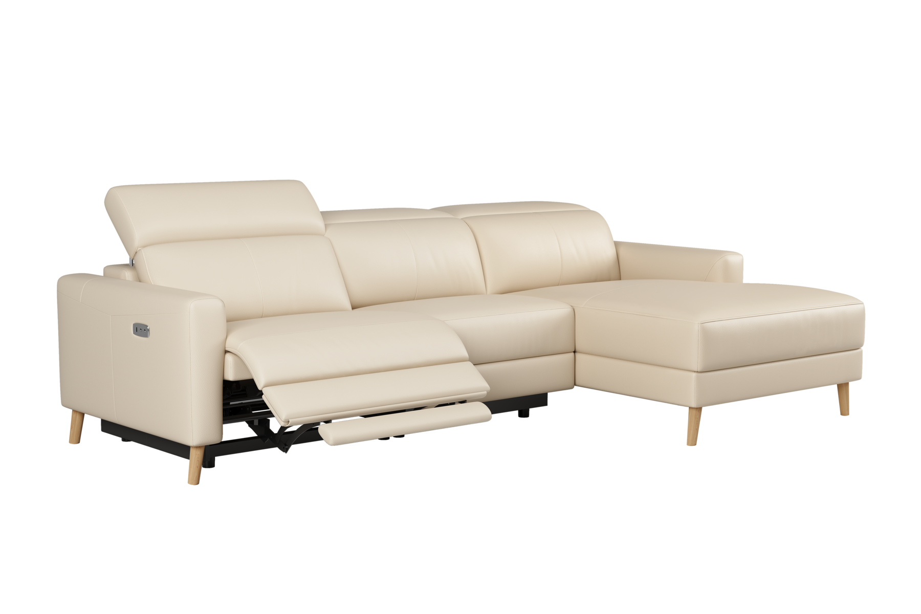 Ozanne Leather Power Reclining Sectional Sofa