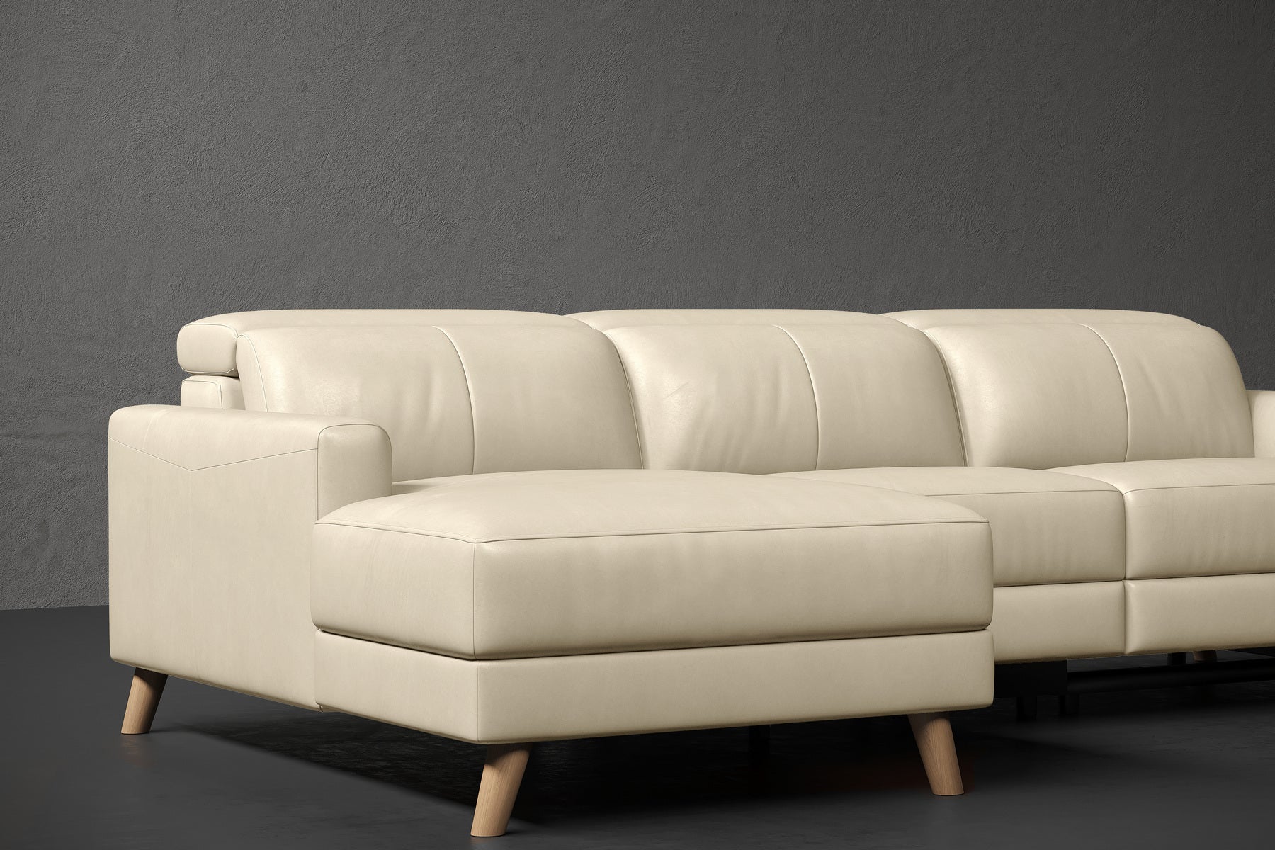 Ozanne Leather Power Reclining Sectional Sofa