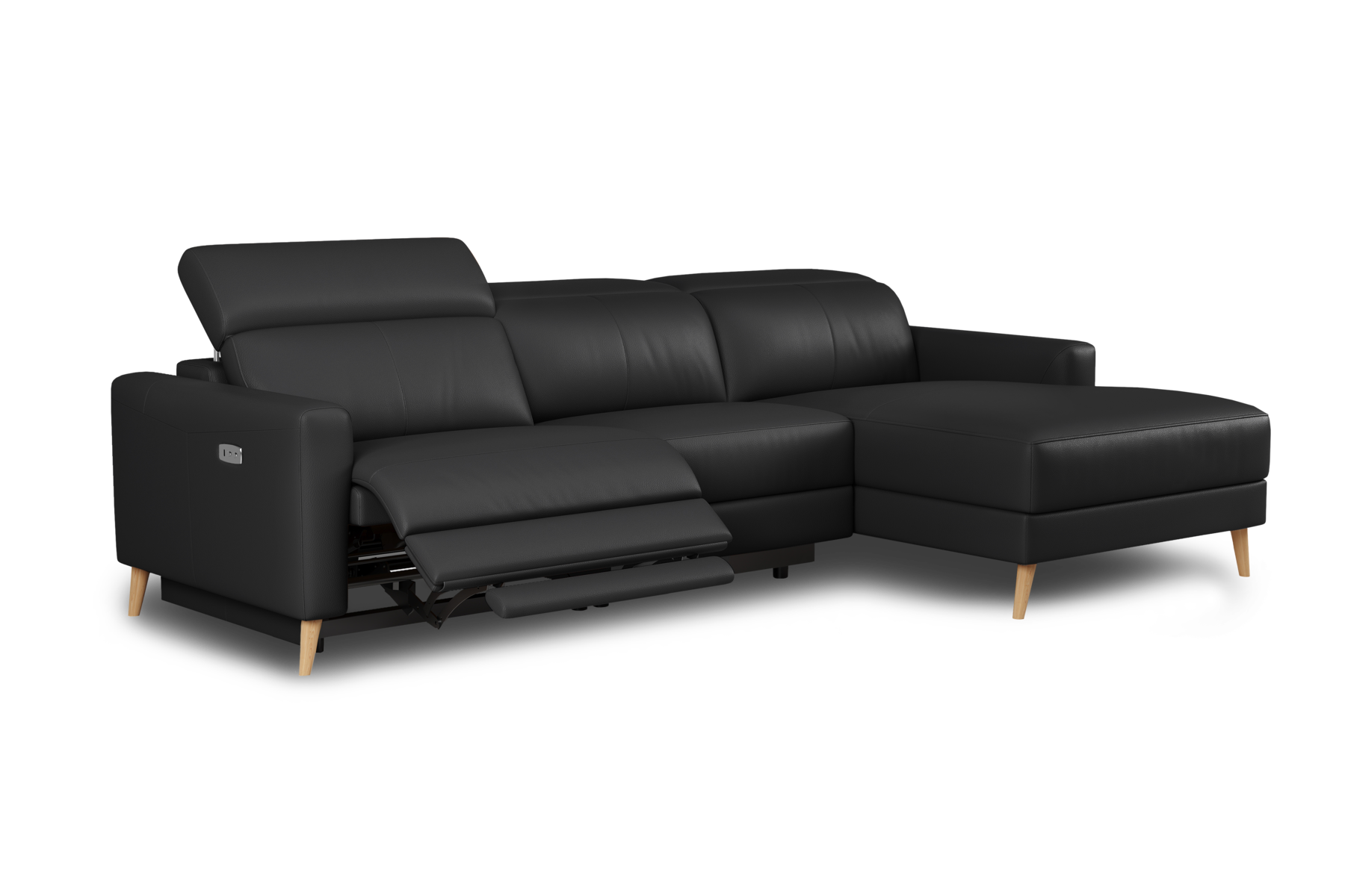 Ozanne Leather Power Reclining Sectional Sofa
