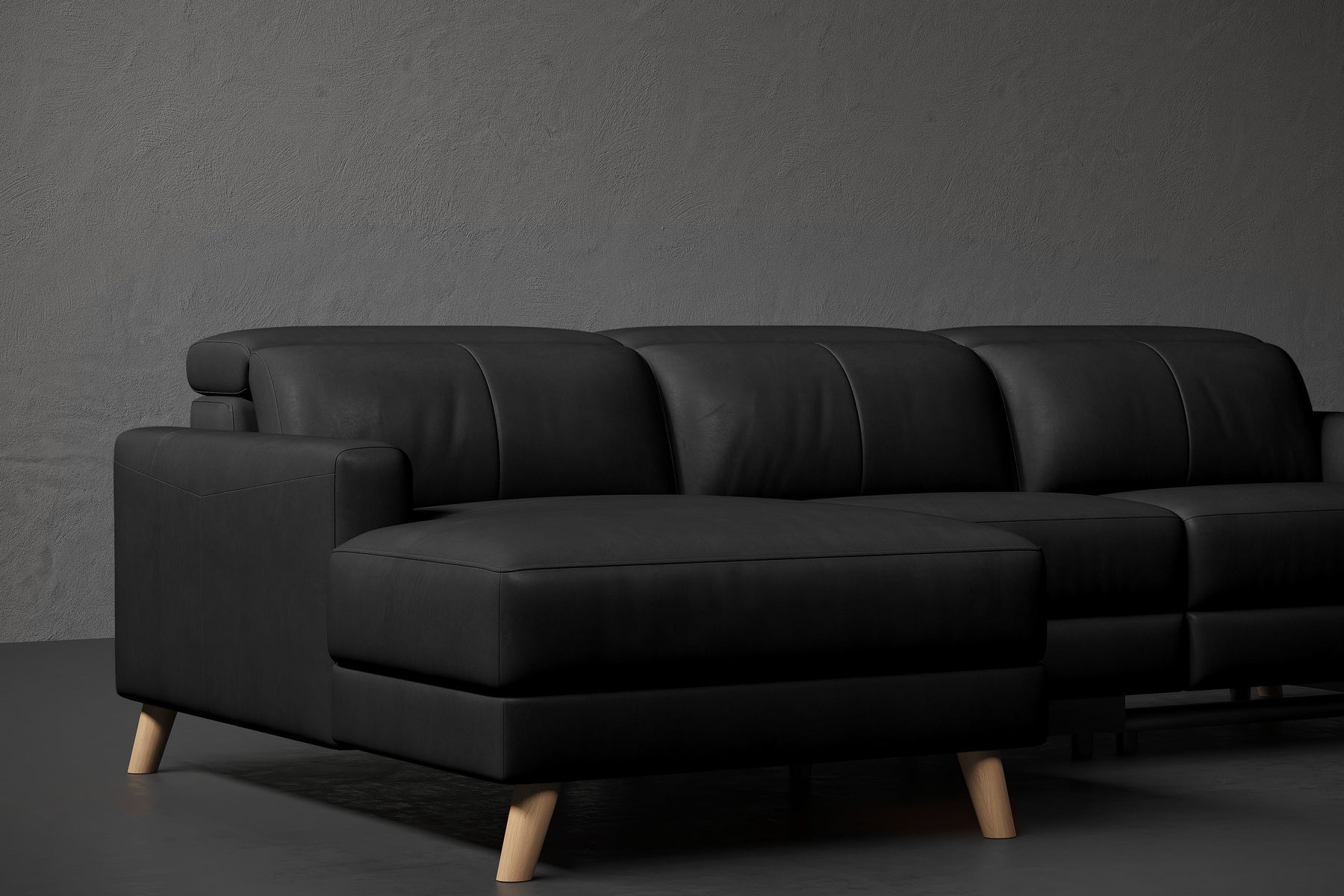 Ozanne Leather Power Reclining Sectional Sofa