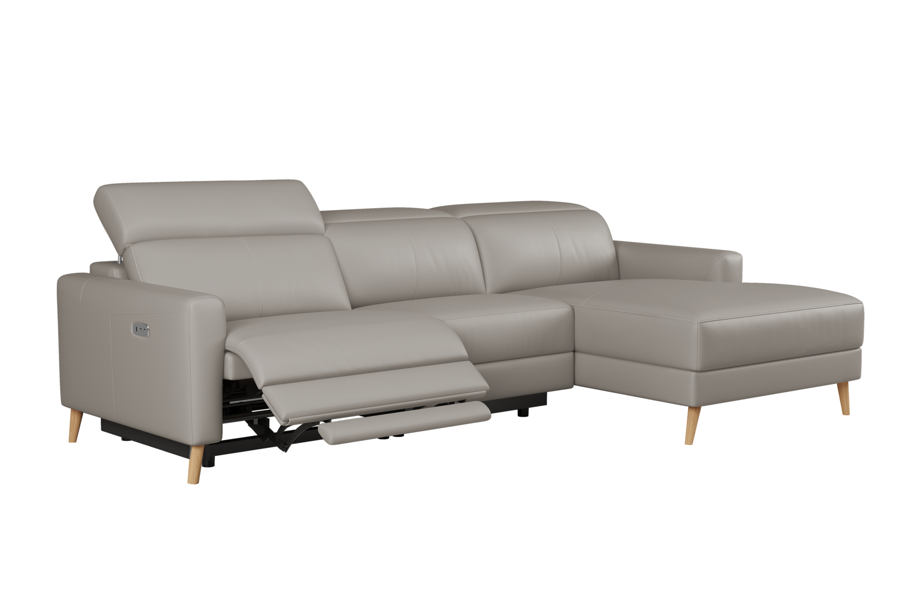 Ozanne Leather Power Reclining Sectional Sofa